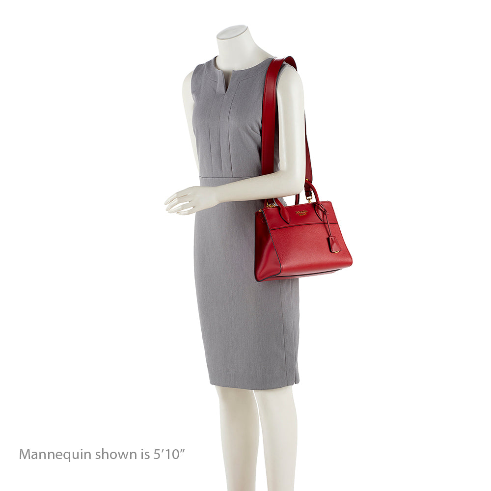 Prada Saffiano Paradigme Mini Tote (SHF-15836)