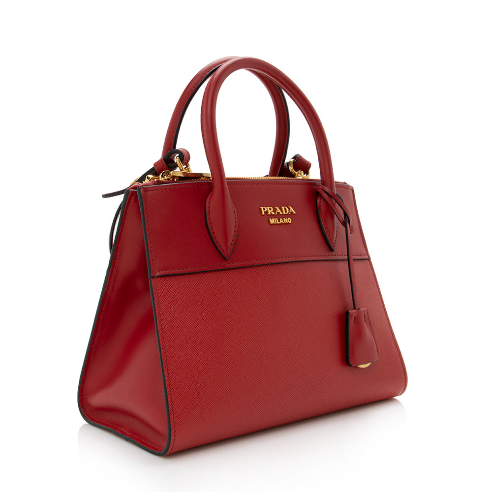 Prada Saffiano Paradigme Mini Tote (SHF-15836)