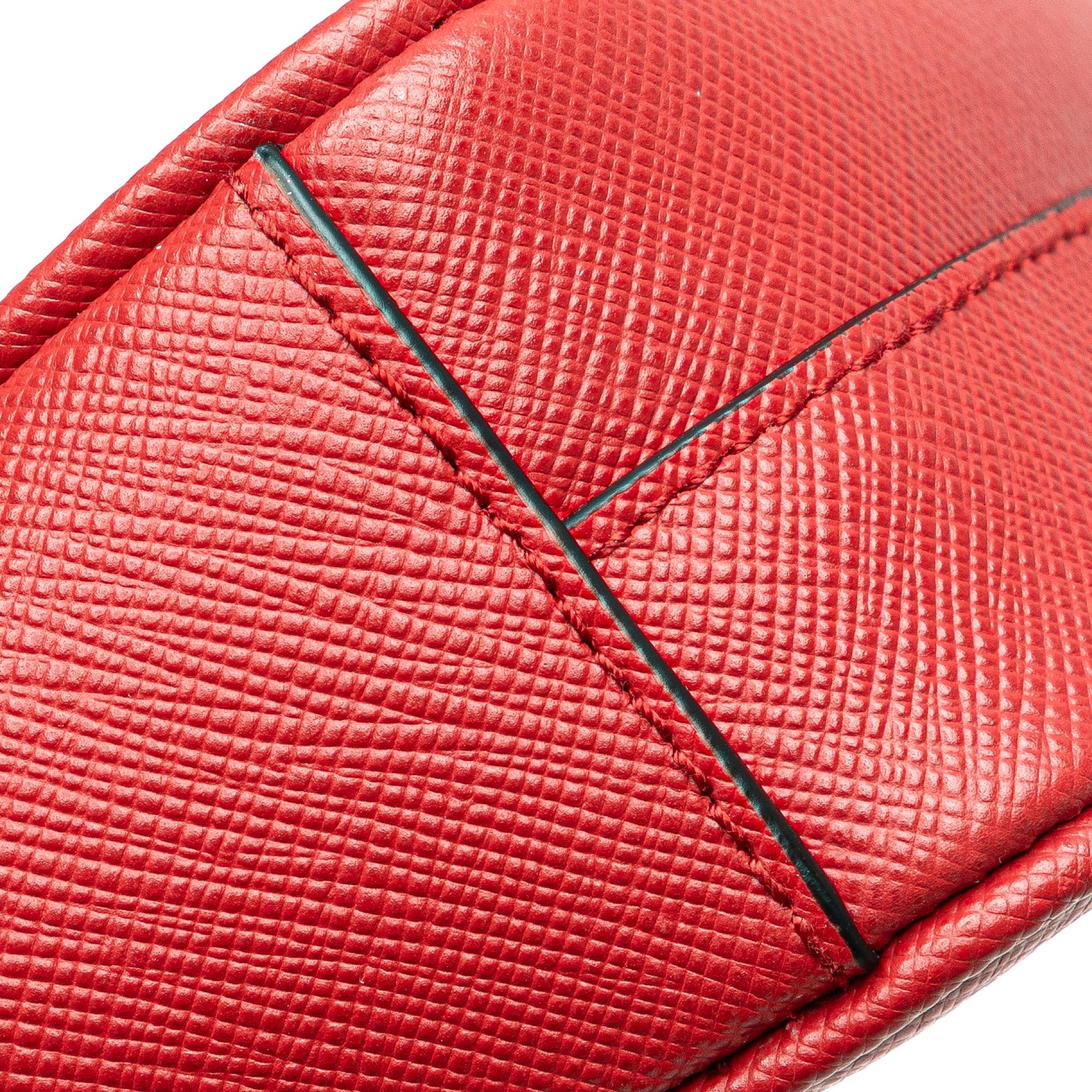 Prada Saffiano Pattina Chain Crossbody