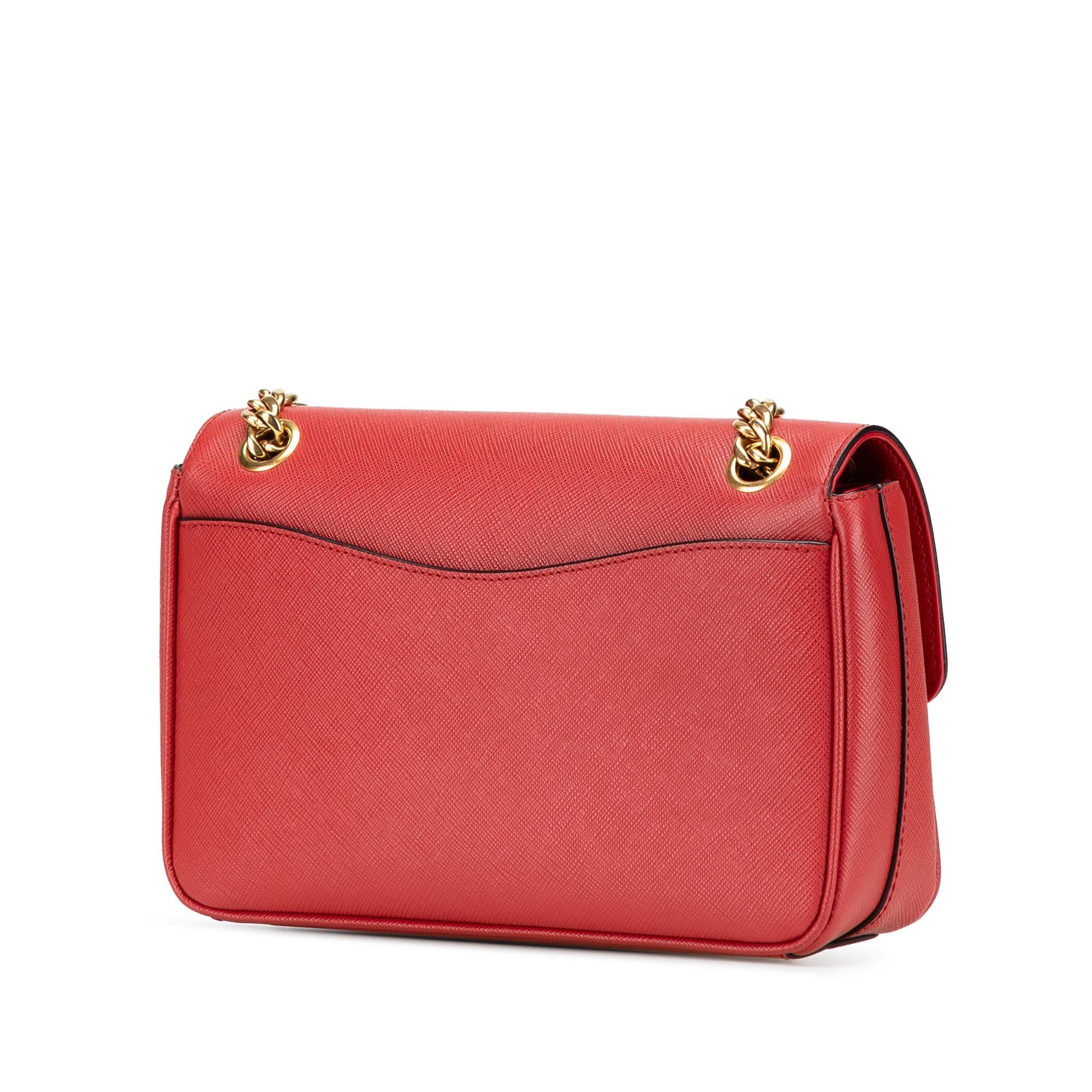Prada Saffiano Pattina Chain Crossbody