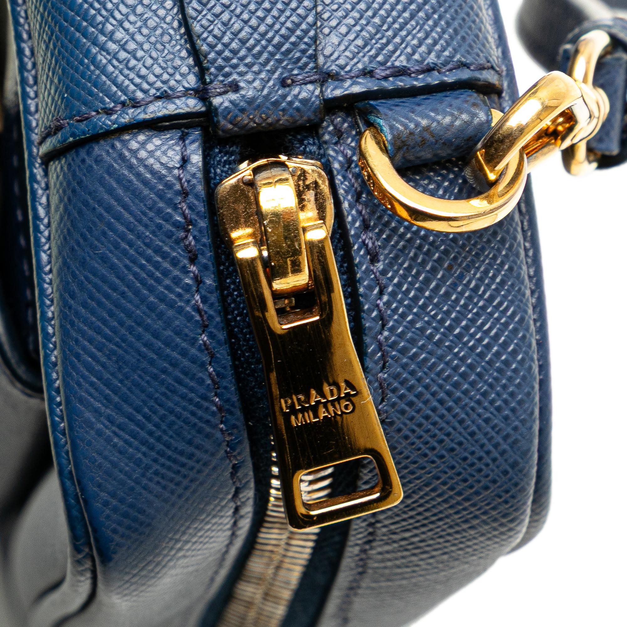 Prada Saffiano Push Lock Pocket Camera Bag