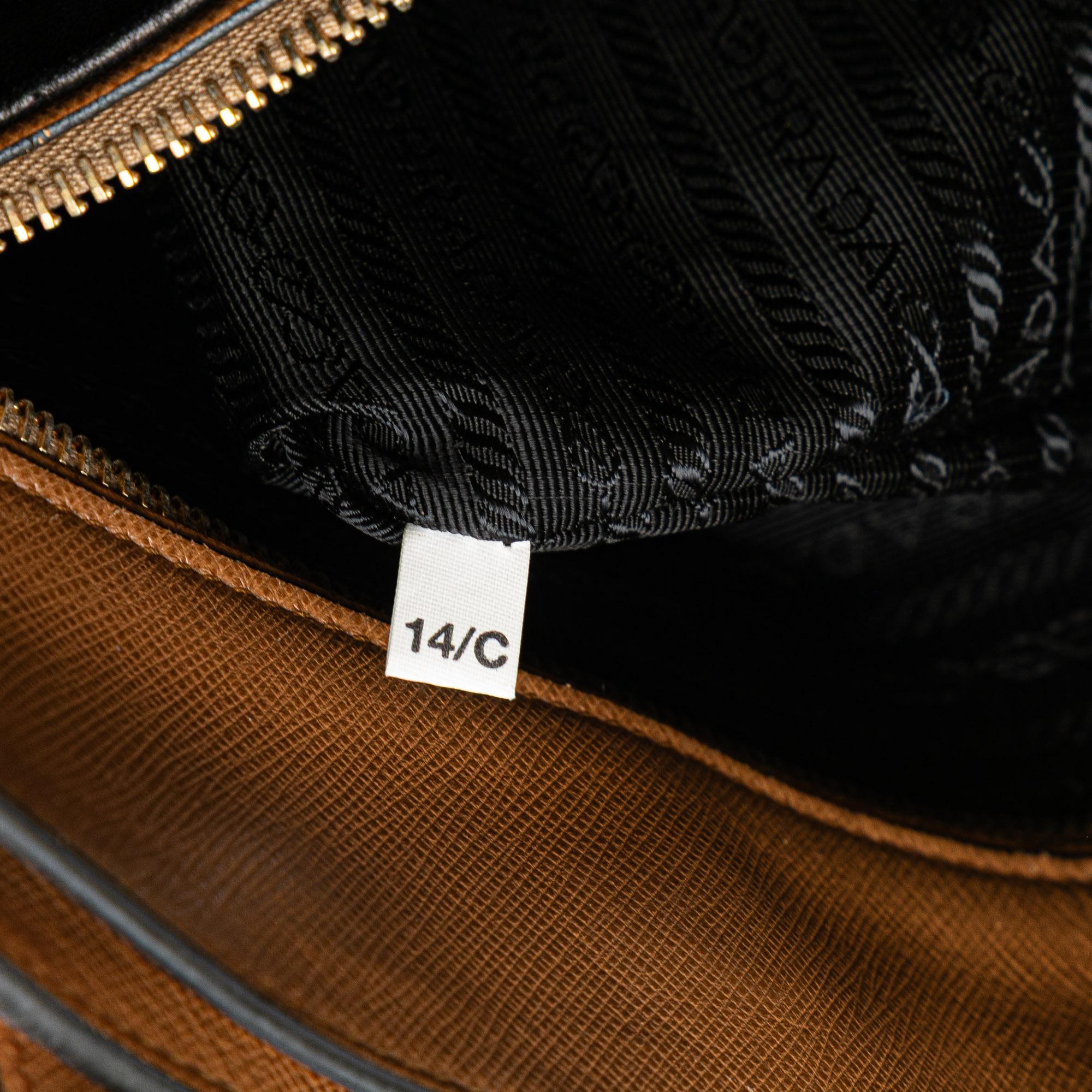 Prada Saffiano Soft Triple Pocket Satchel