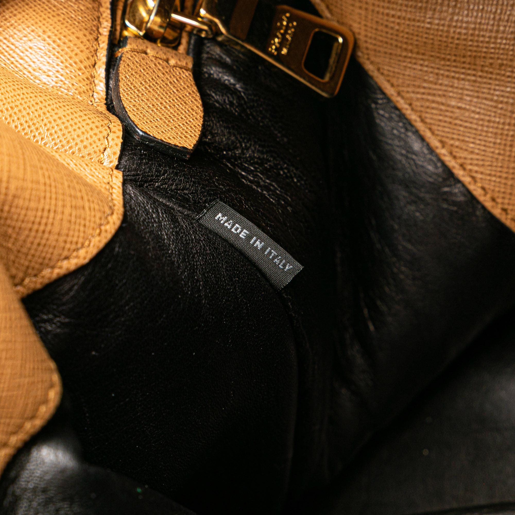Prada Saffiano Soft Triple Pocket Satchel