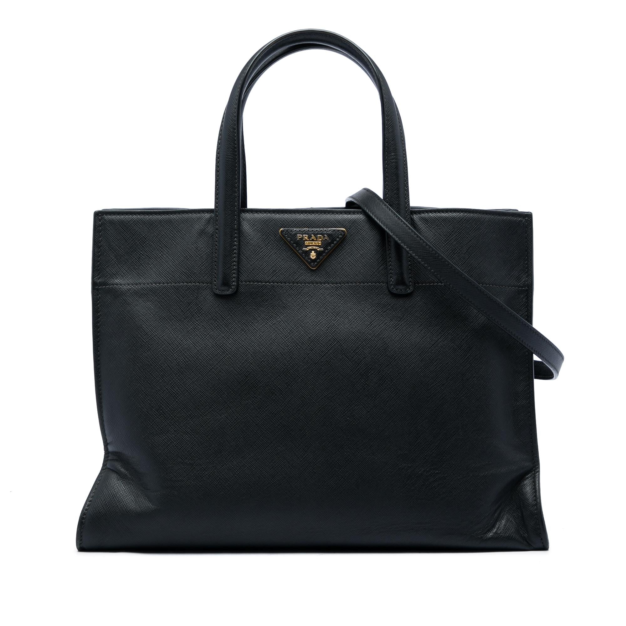 Prada Saffiano Soft Triple Pocket Tote