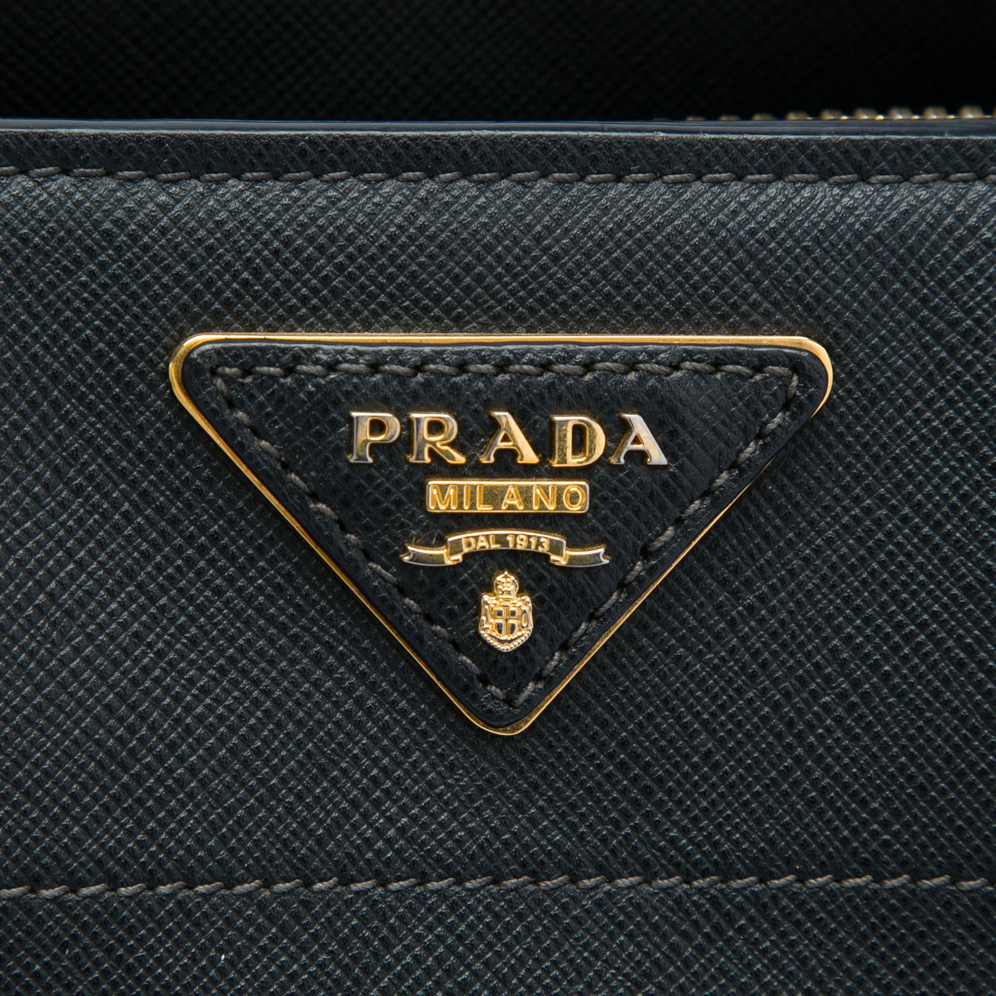 Prada Saffiano Soft Triple Pocket Tote