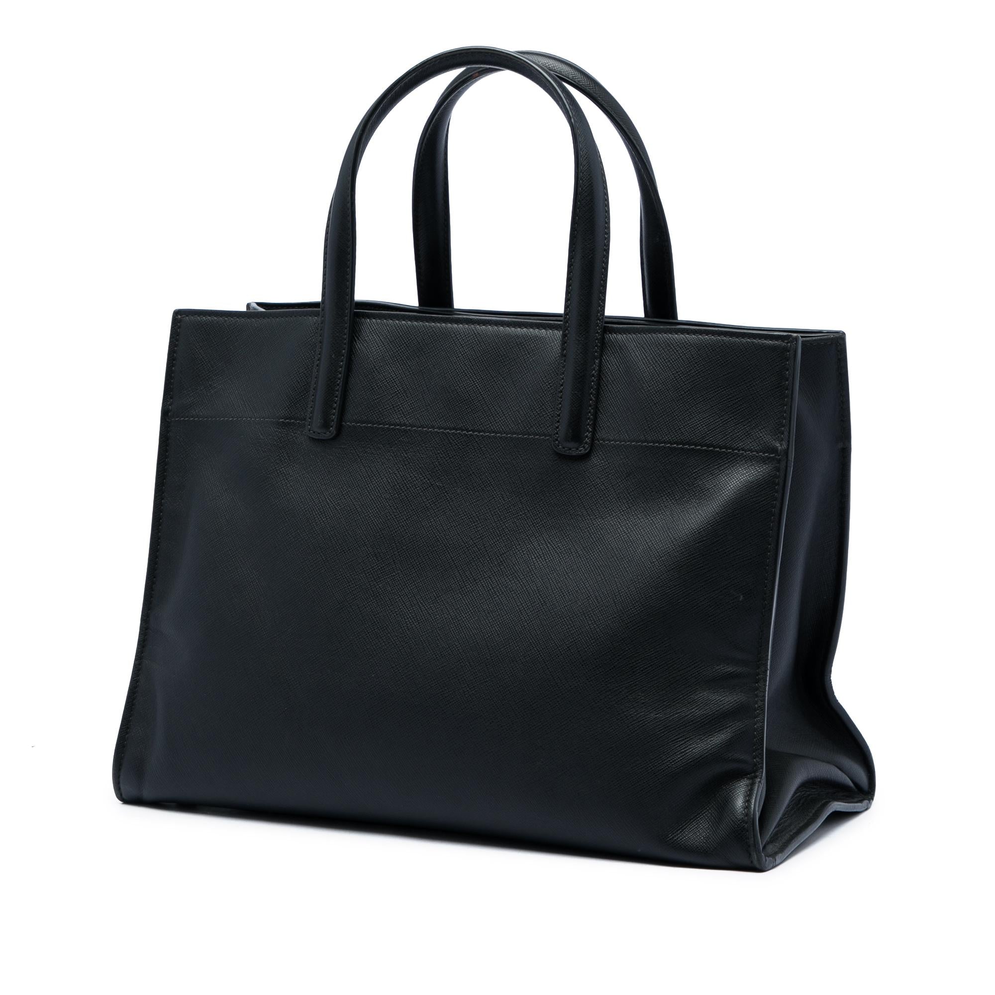 Prada Saffiano Soft Triple Pocket Tote