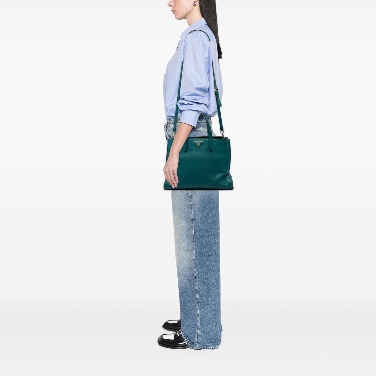 Prada Saffiano Soft Triple Pocket Tote