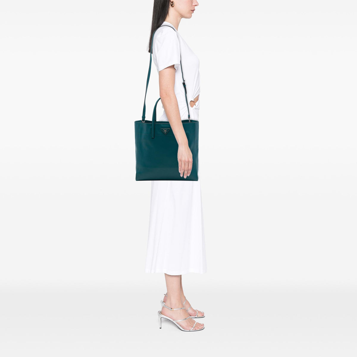Prada Saffiano Soft Triple Pocket Tote