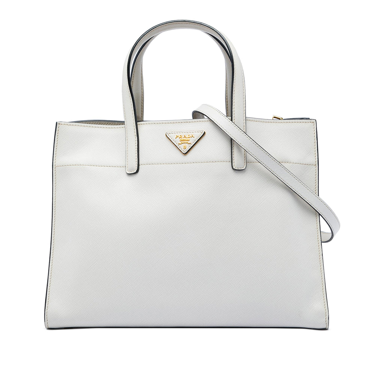 Prada Saffiano Soft Triple Pocket Tote