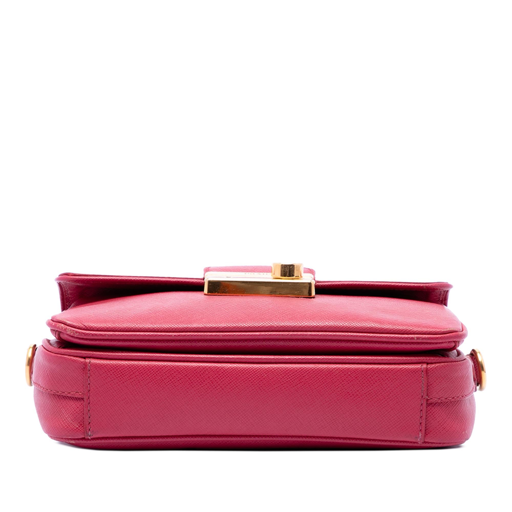 Prada Saffiano Sound Lock Satchel
