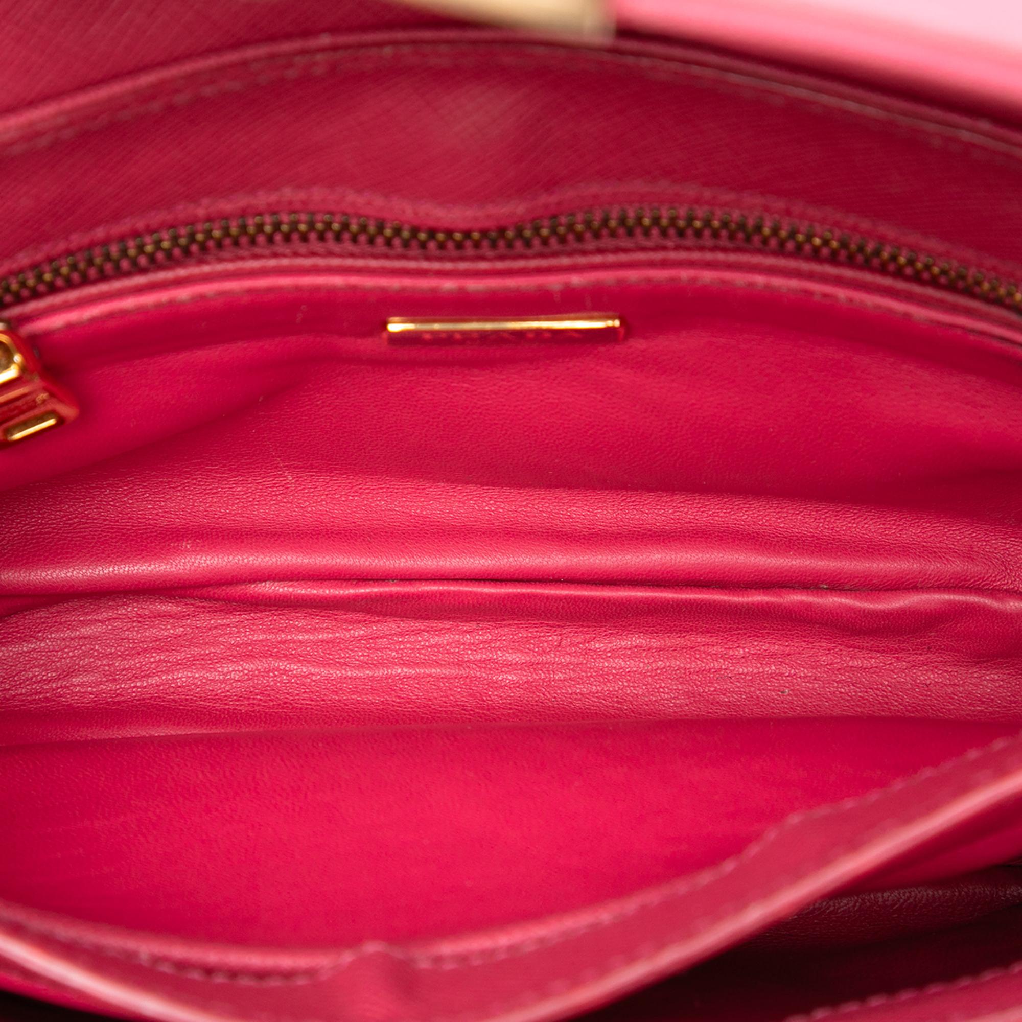 Prada Saffiano Sound Lock Satchel