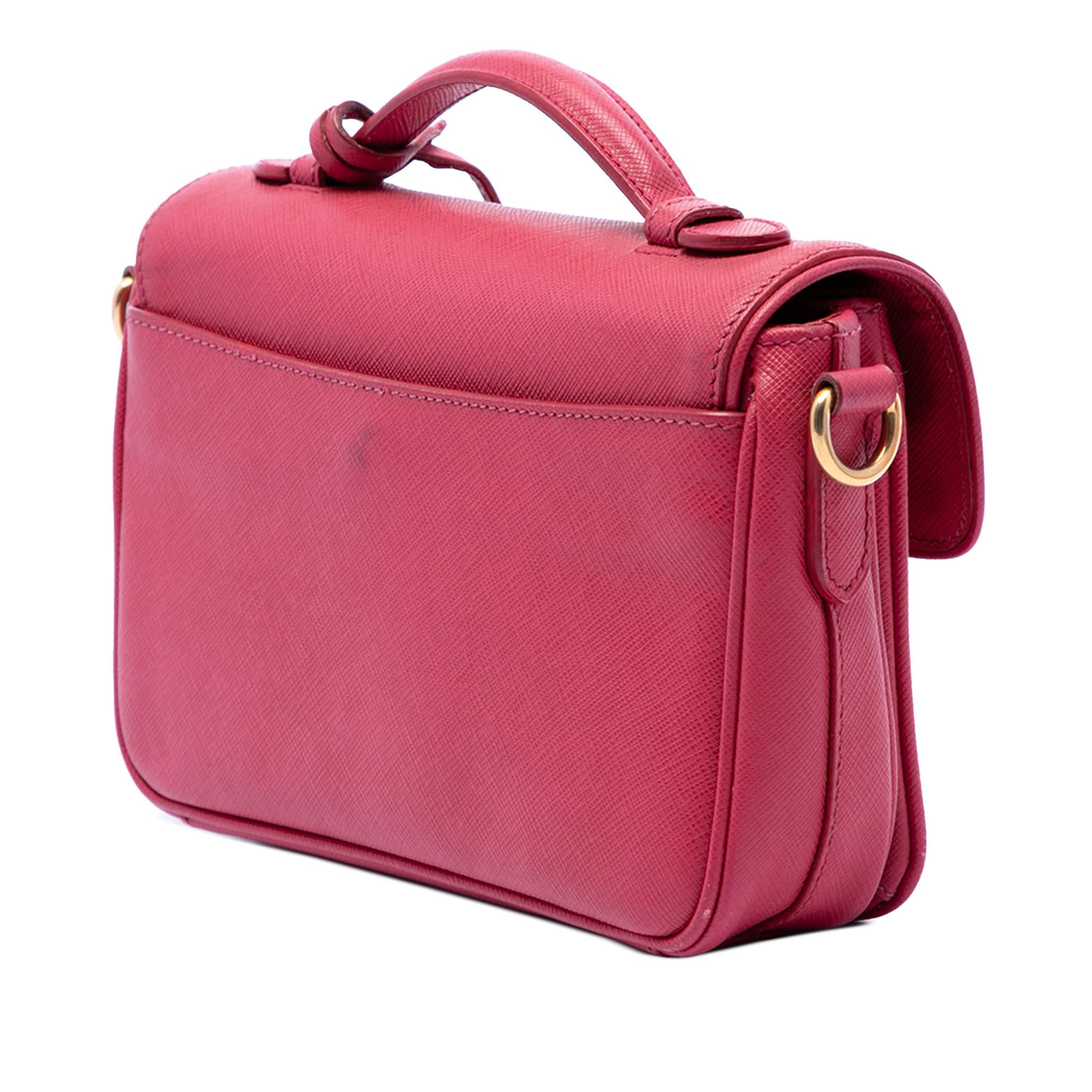 Prada Saffiano Sound Lock Satchel
