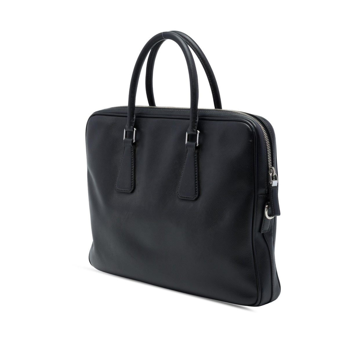 Prada Saffiano Striped Business Bag