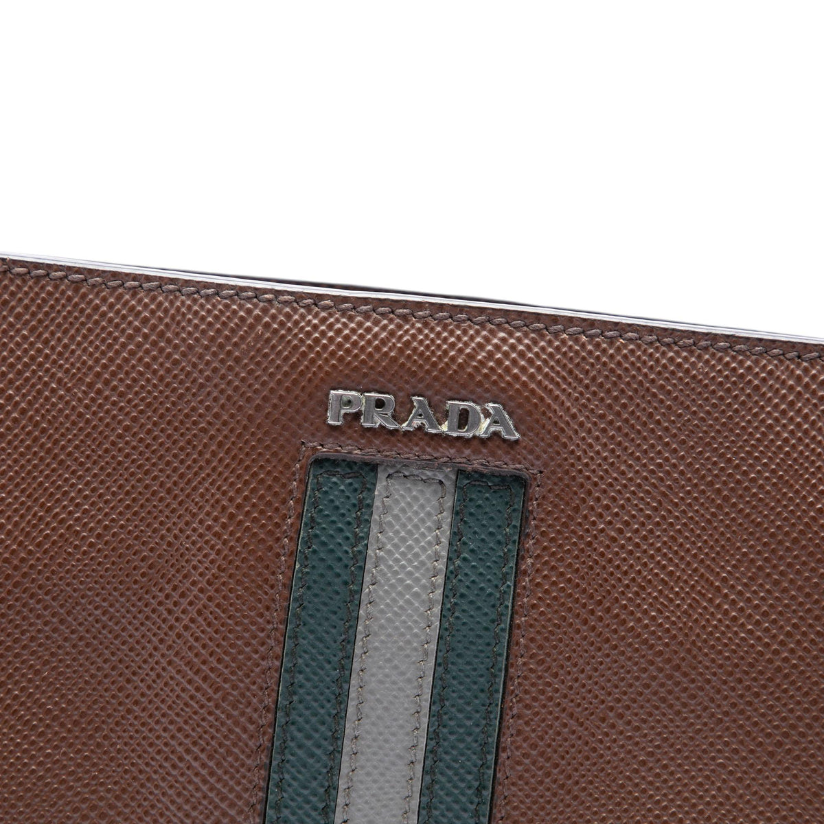 Prada Saffiano Striped Messenger Bag