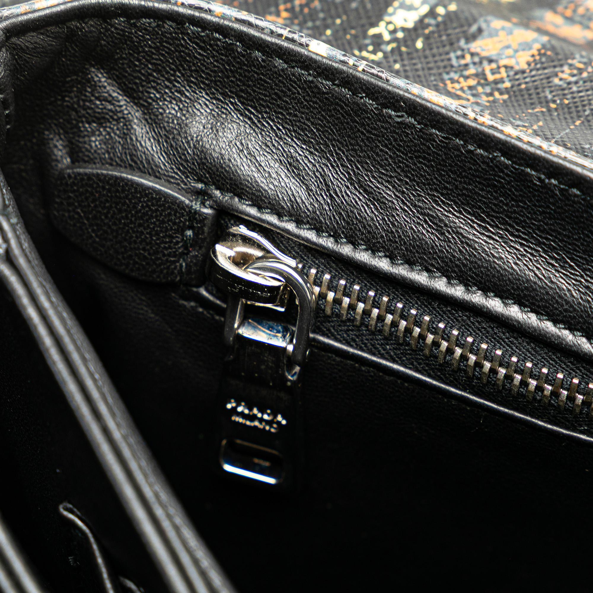 Prada Saffiano Tartan Print Top Handle Bag