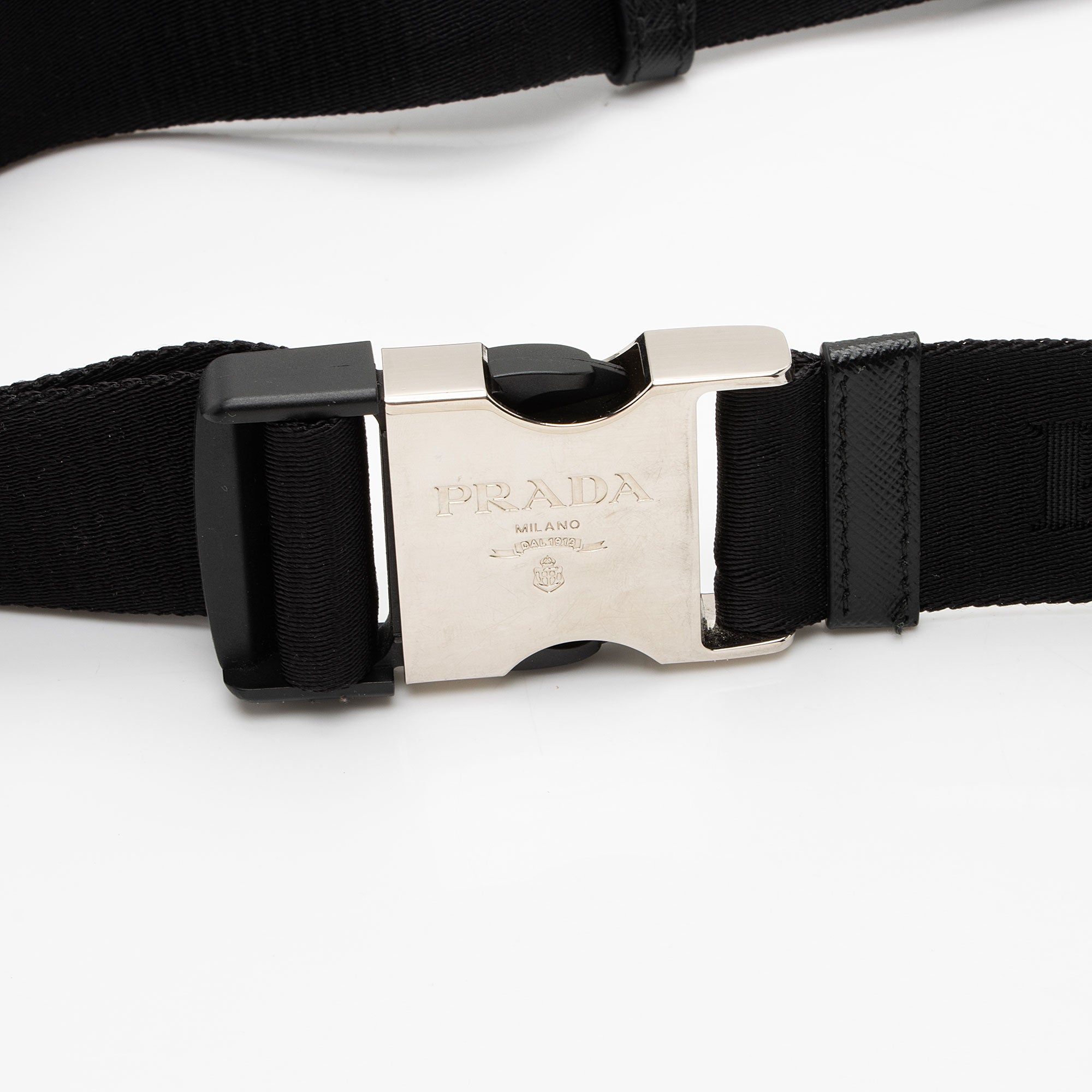 Prada Saffiano Travel Double Zip Sling Bag