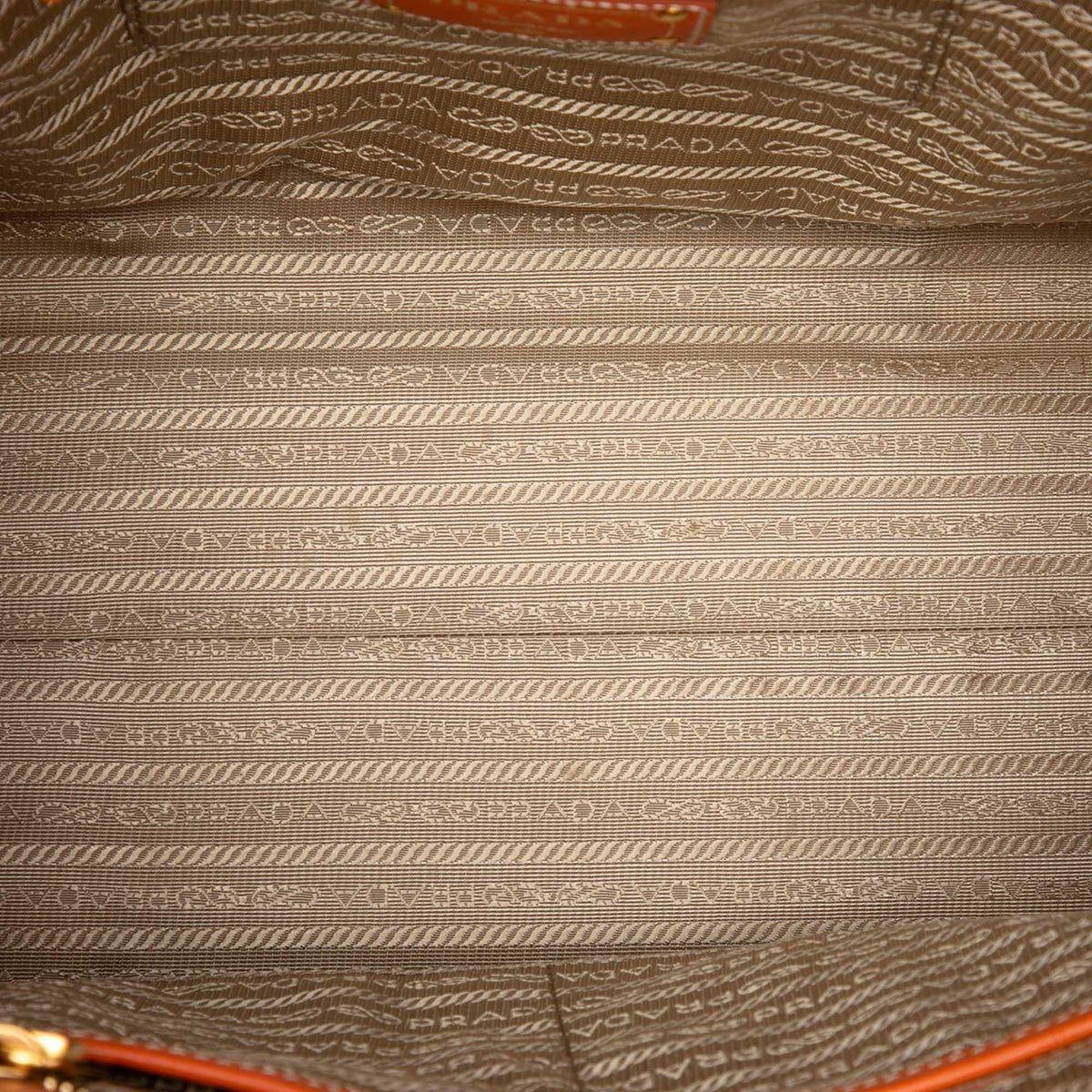 Prada Saffiano Trimmed Canvas Canapa Logo Satchel