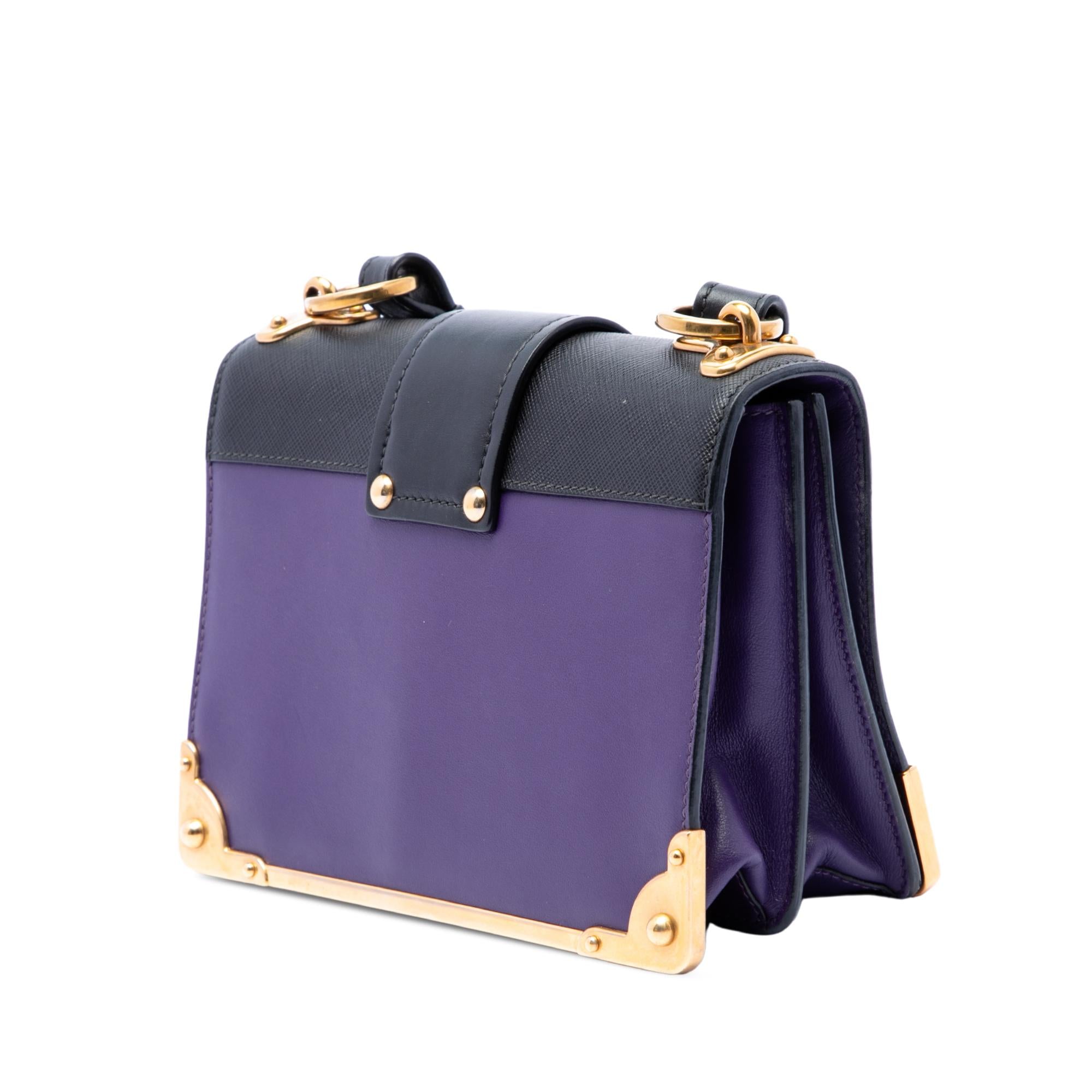 Prada Saffiano Trimmed City Calf Cahier Crossbody