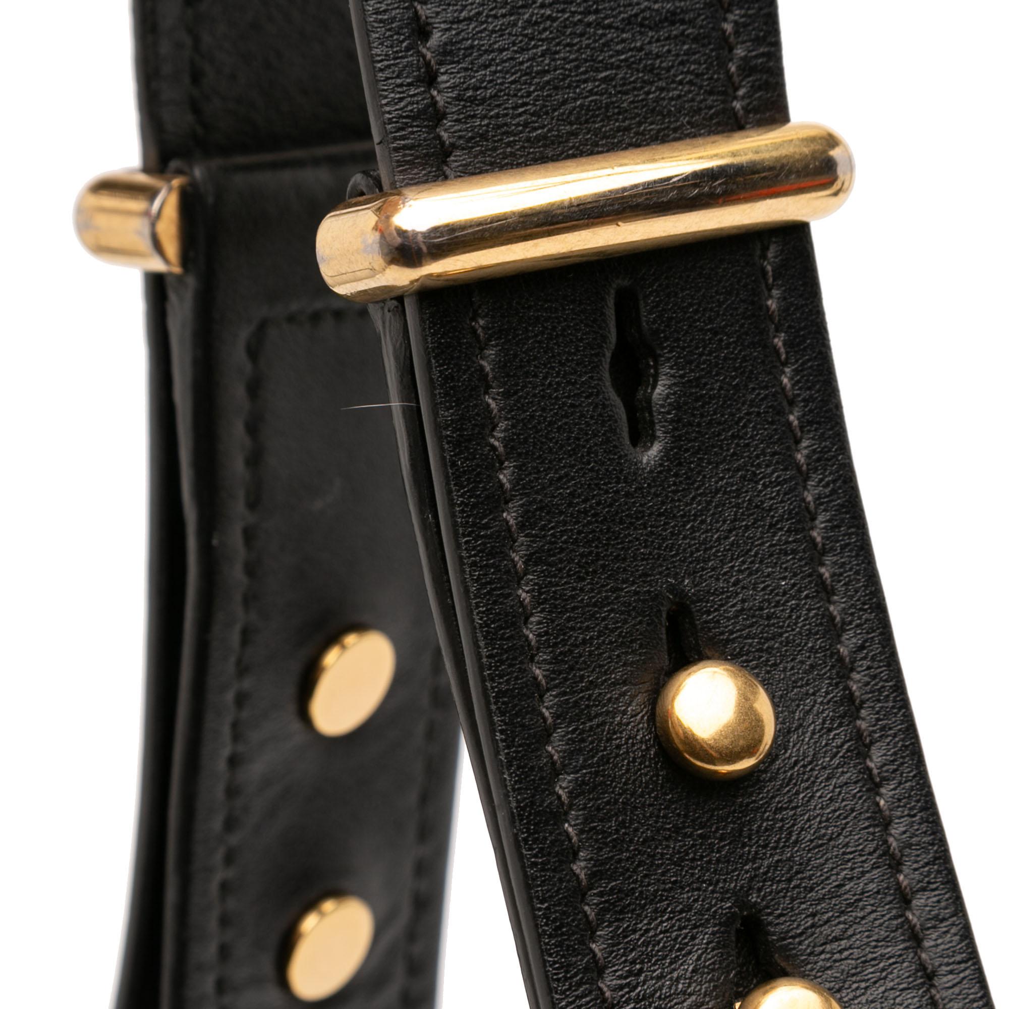 Prada Saffiano Trimmed City Calf Crystal Cahier Crossbody