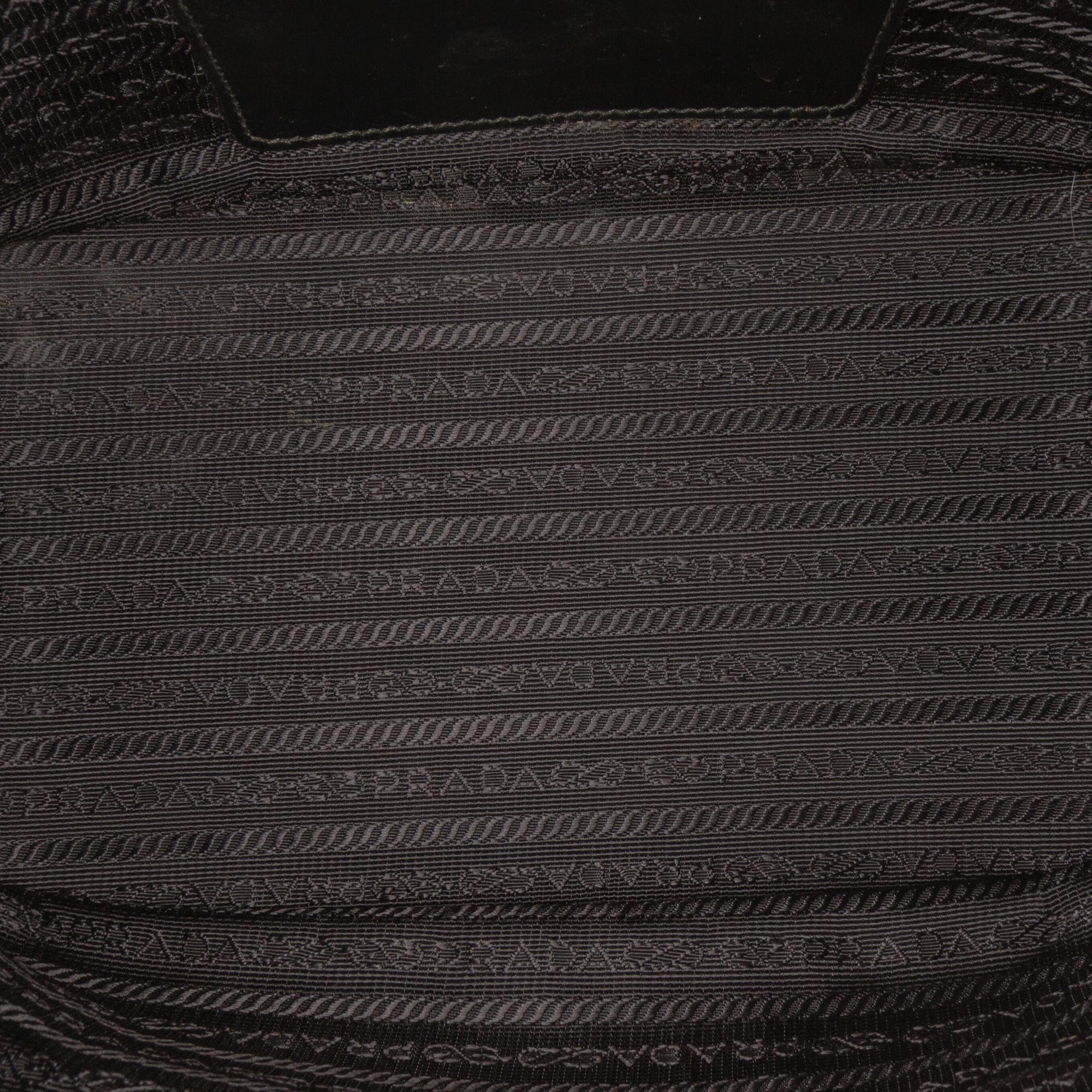 Prada Saffiano Trimmed Tessuto Bucket Bag