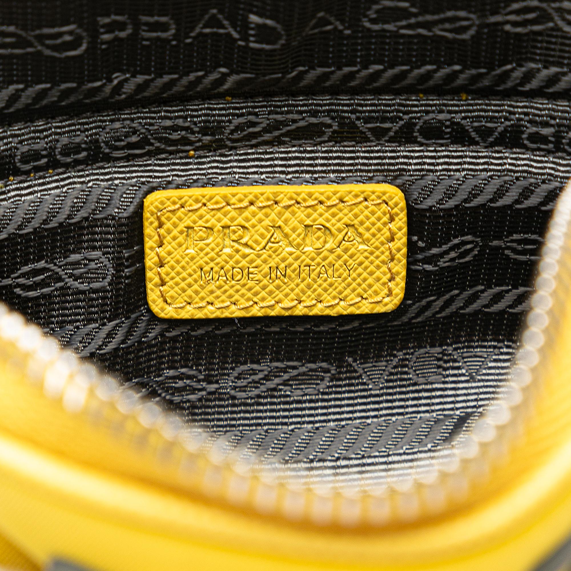 Prada Saffiano Trimmed Tessuto Crossbody (SHG-vyp3wC)
