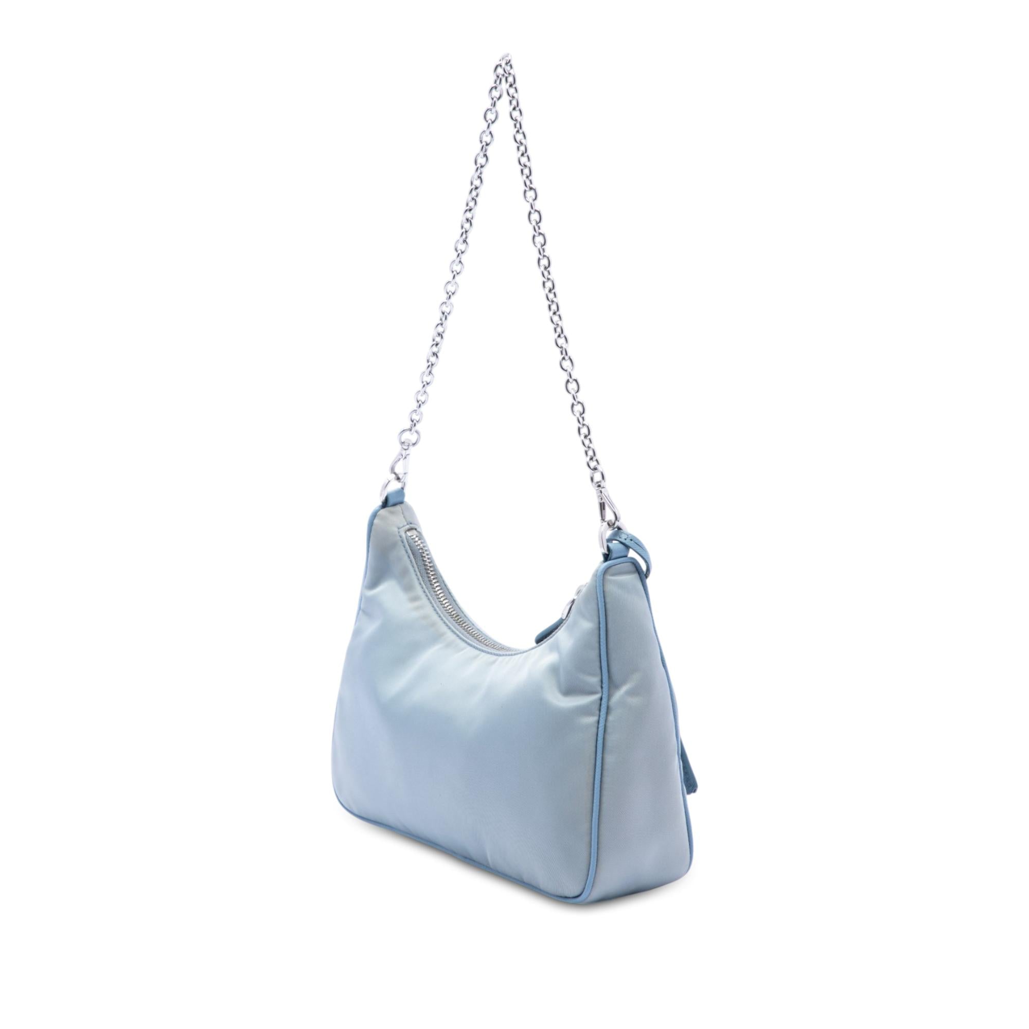 Prada Saffiano Trimmed Tessuto Re Edition 2005 Satchel