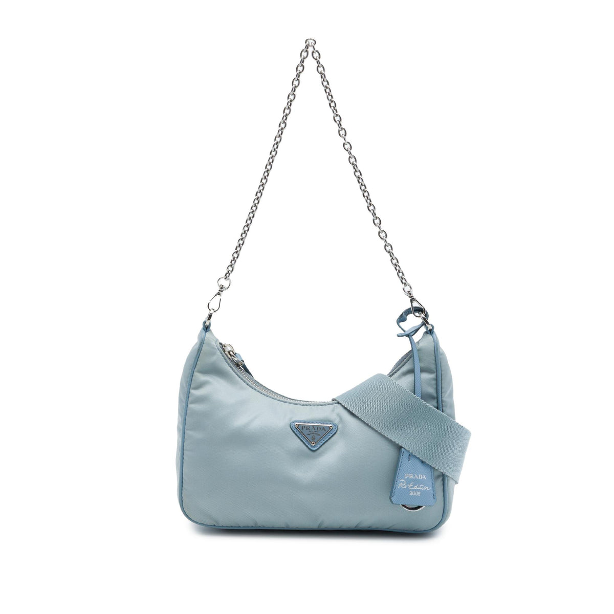 Prada Saffiano Trimmed Tessuto Re Edition 2005 Satchel