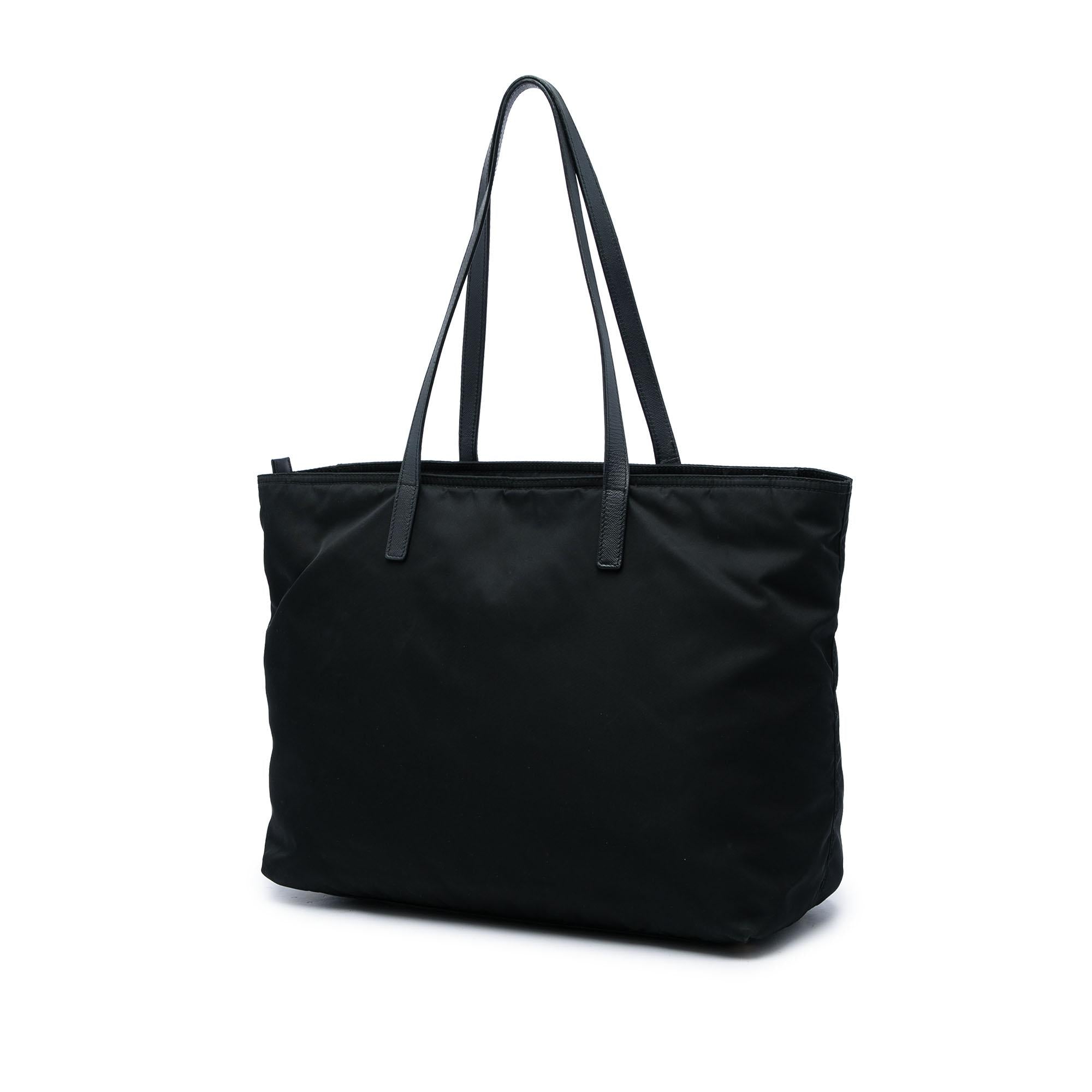 Prada Saffiano Trimmed Tessuto Robot Tote