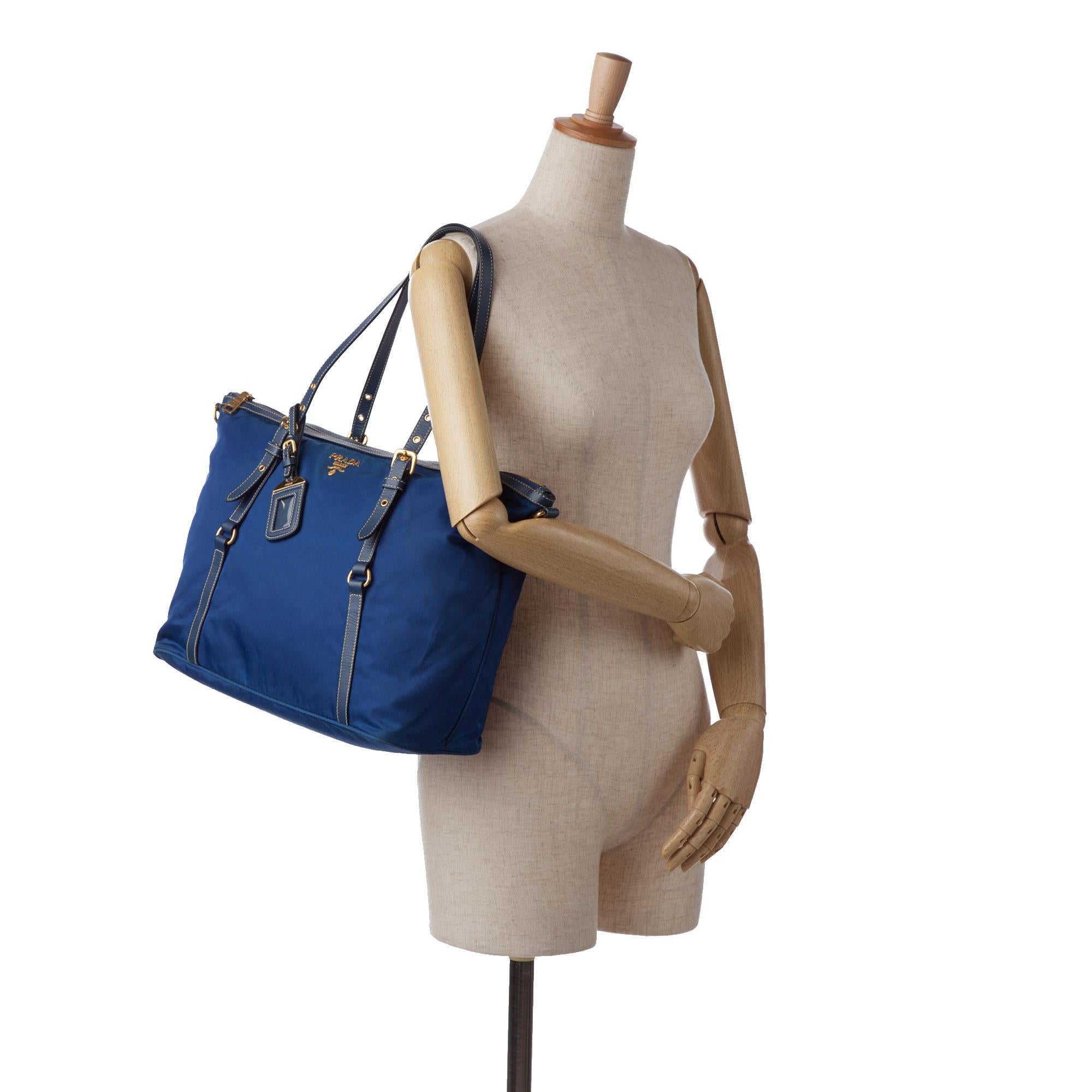 Prada Saffiano Trimmed Tessuto Satchel (SHG-atCbbP)