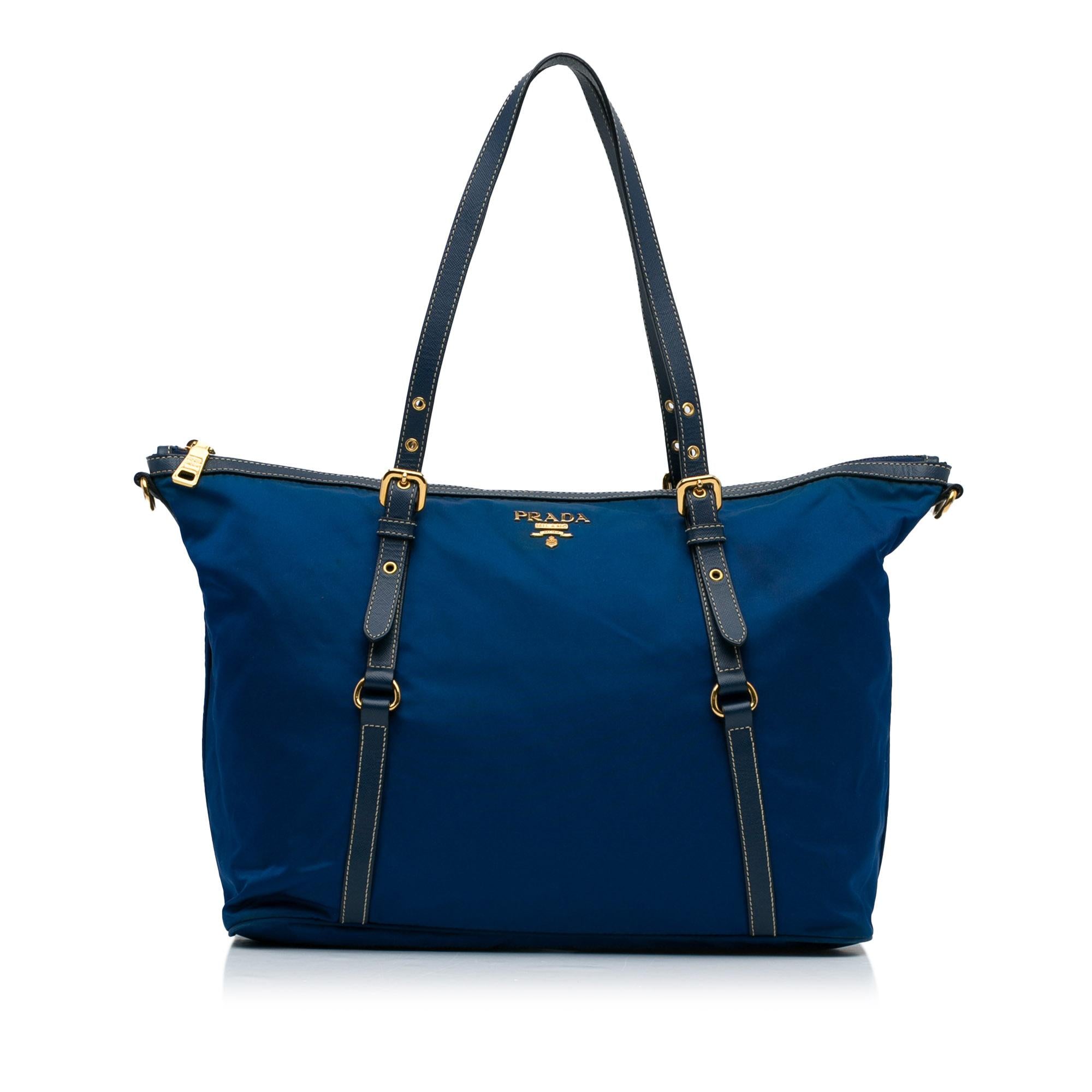 Prada Saffiano Trimmed Tessuto Satchel (SHG-atCbbP)