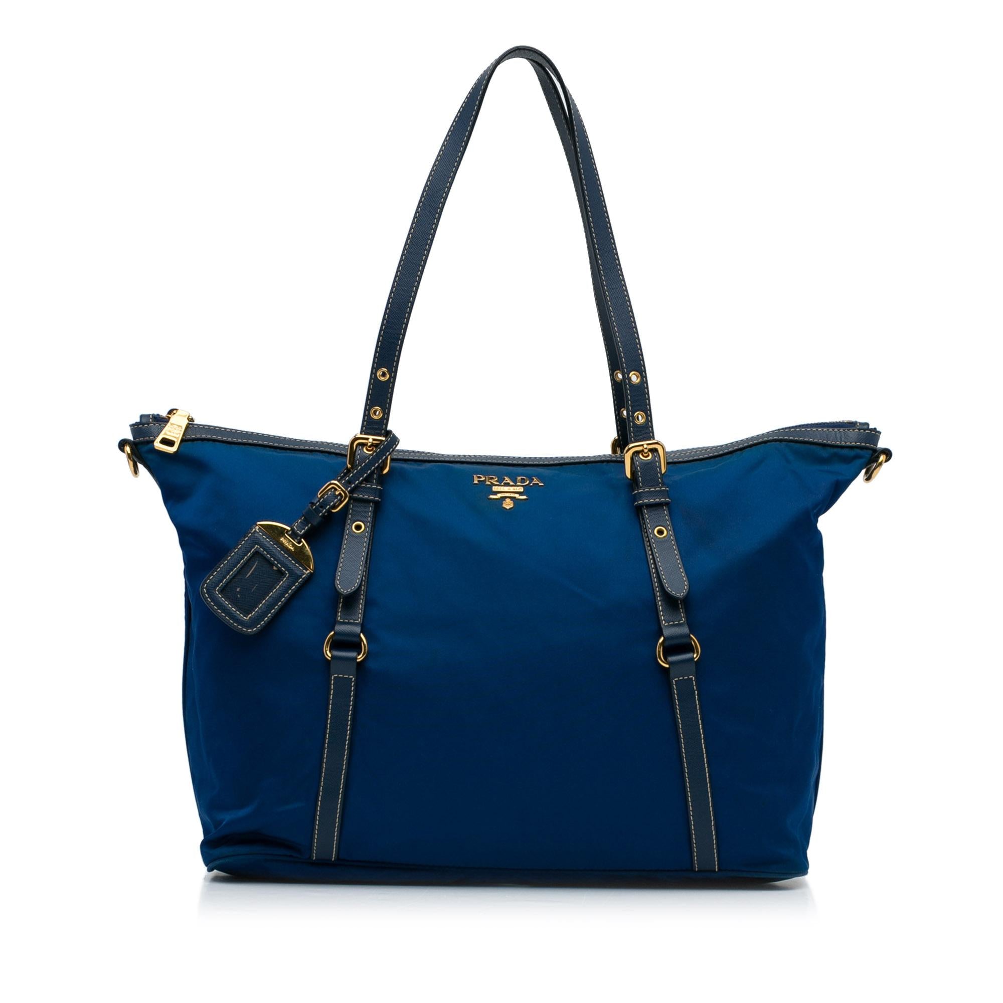 Prada Saffiano Trimmed Tessuto Satchel (SHG-atCbbP)
