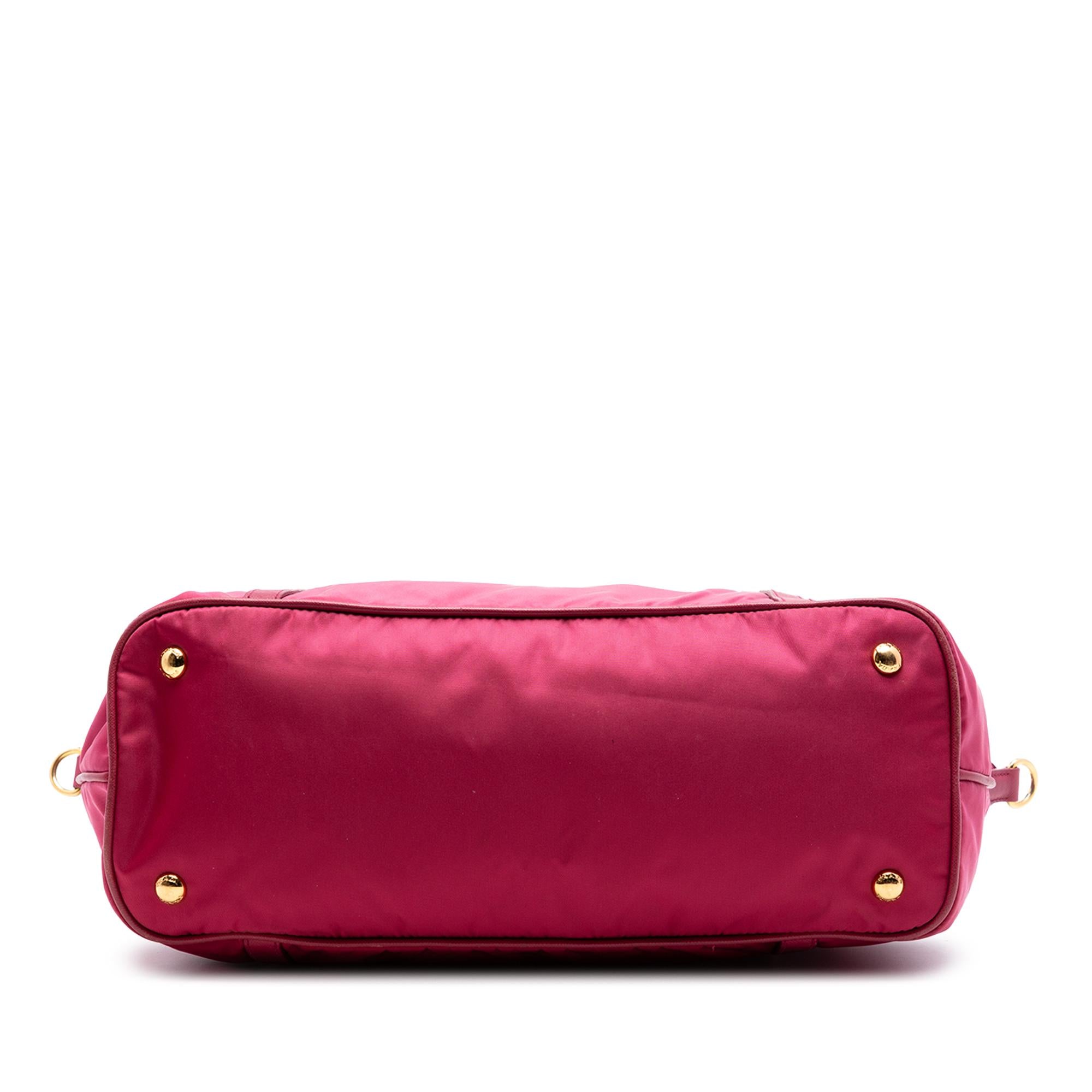 Prada Saffiano Trimmed Tessuto Satchel