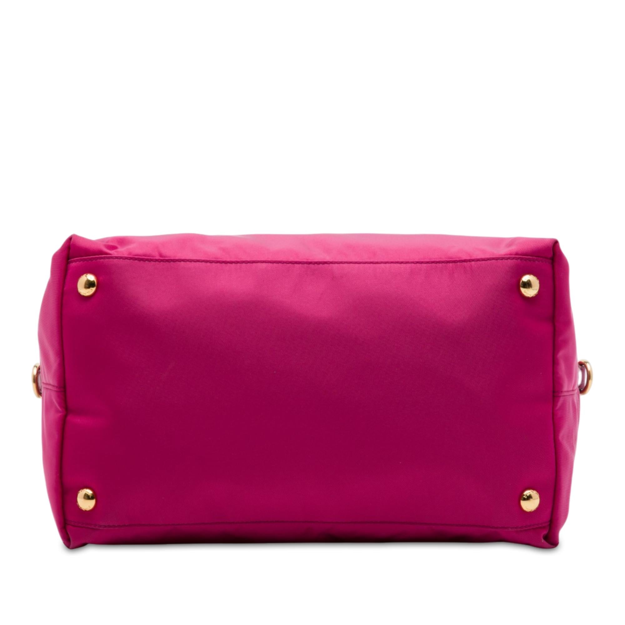 Prada Saffiano Trimmed Tessuto Satchel