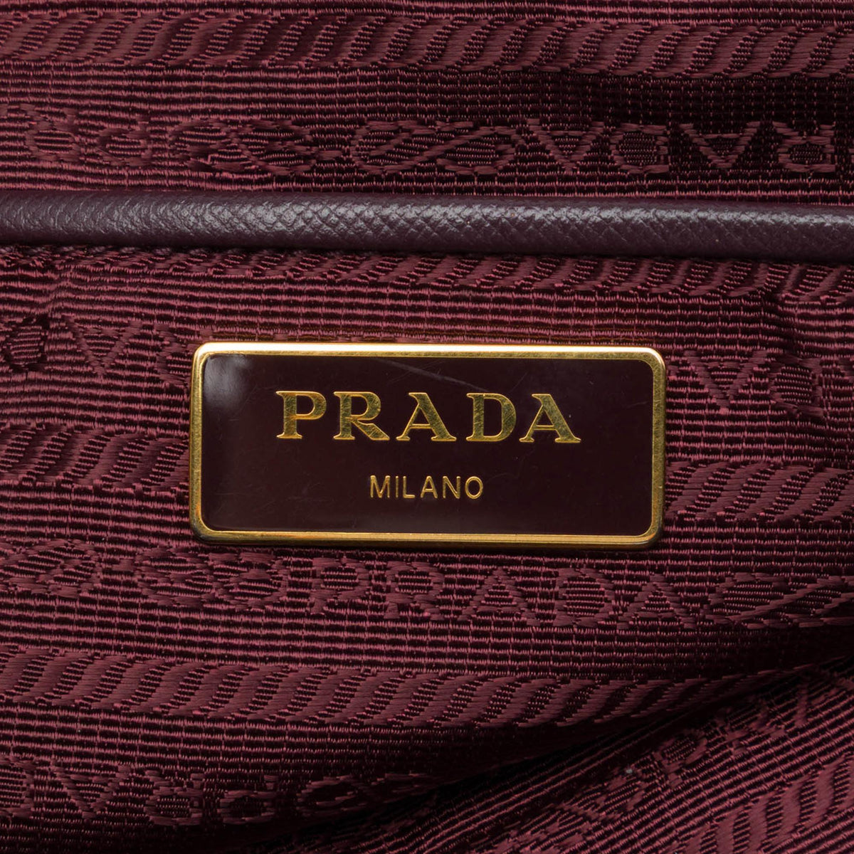 Prada Saffiano Trimmed Tessuto Satchel
