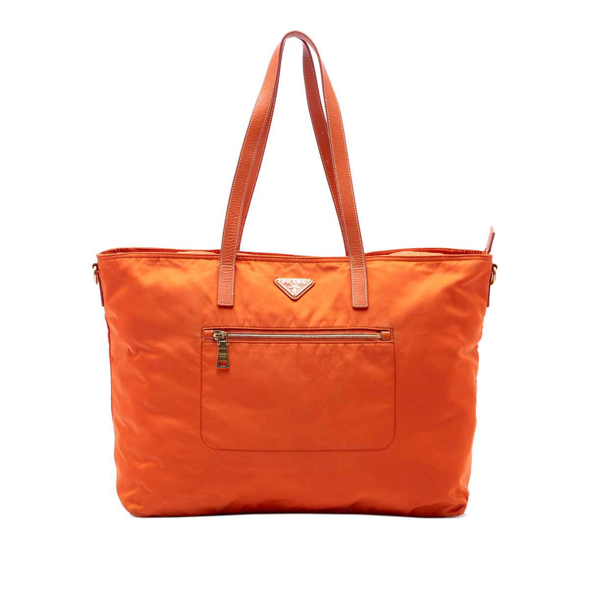 Prada Saffiano Trimmed Tessuto Satchel