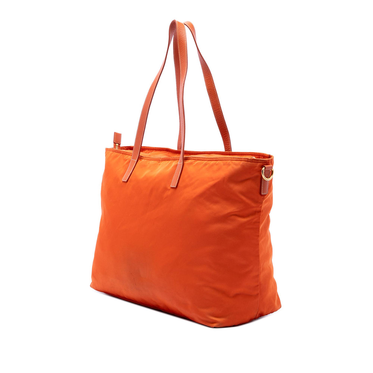 Prada Saffiano Trimmed Tessuto Satchel