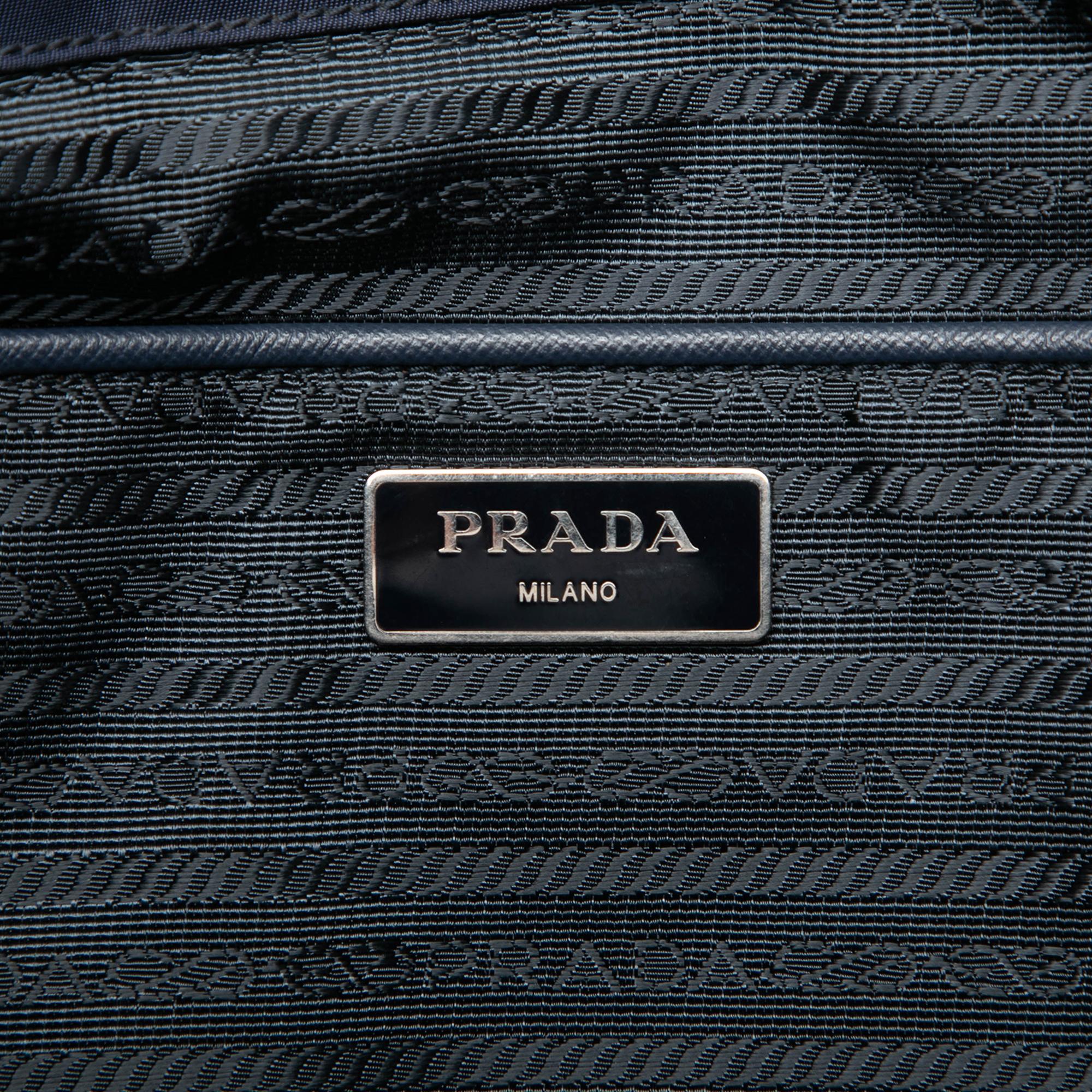 Prada Saffiano Trimmed Tessuto Tote