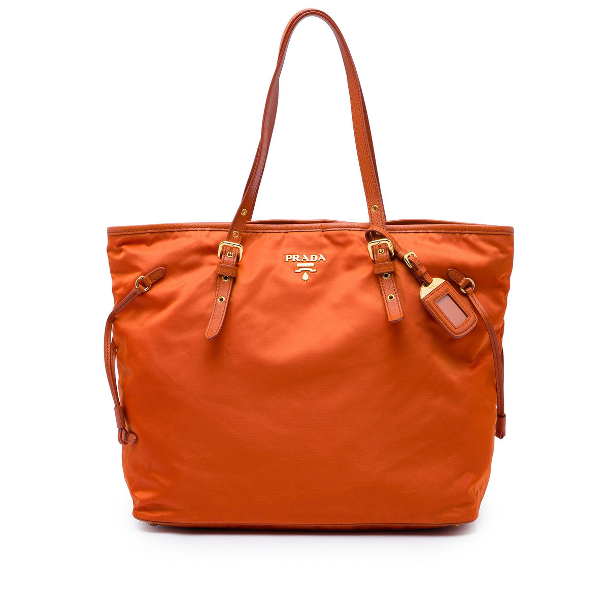 Prada Saffiano Trimmed Tessuto Tote