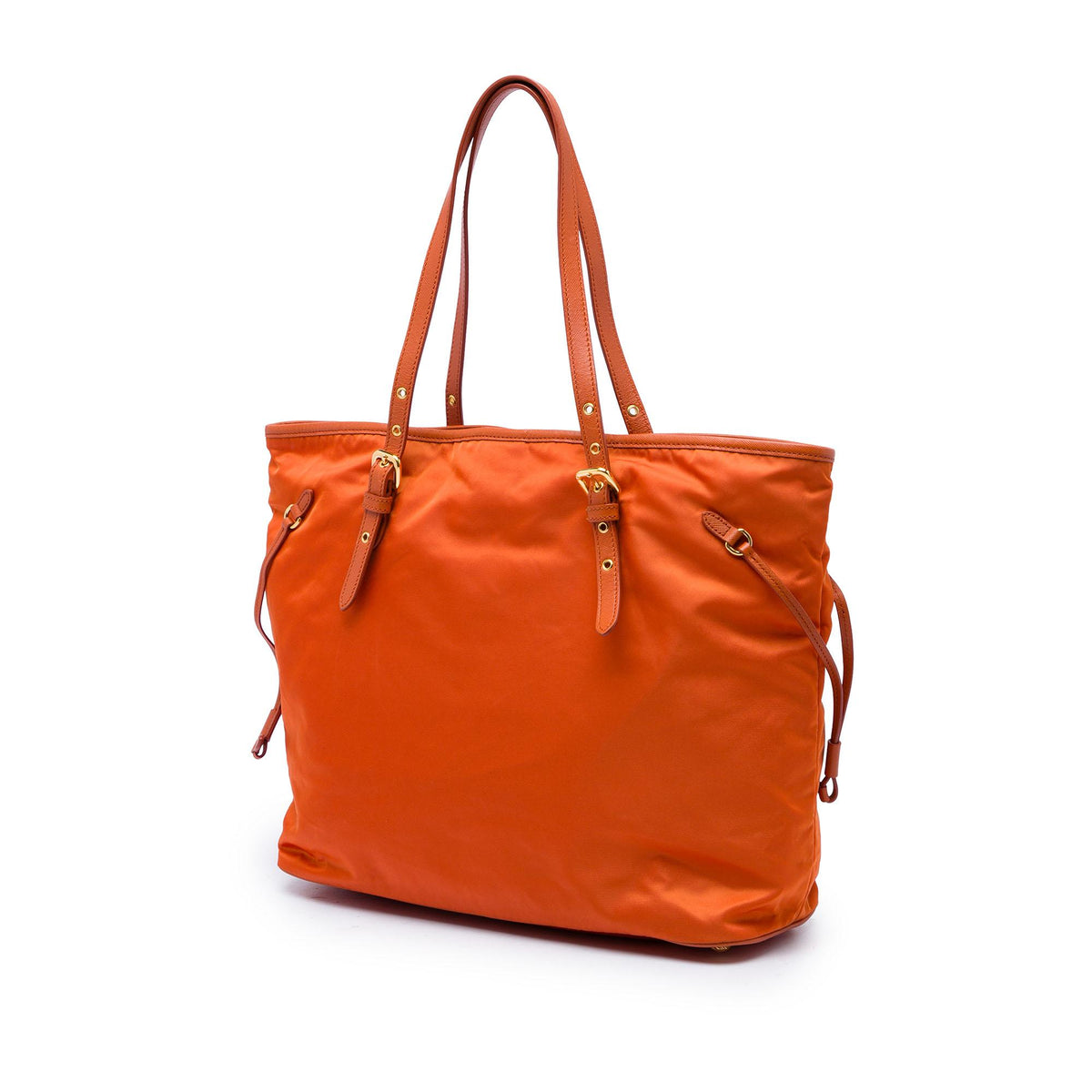 Prada Saffiano Trimmed Tessuto Tote