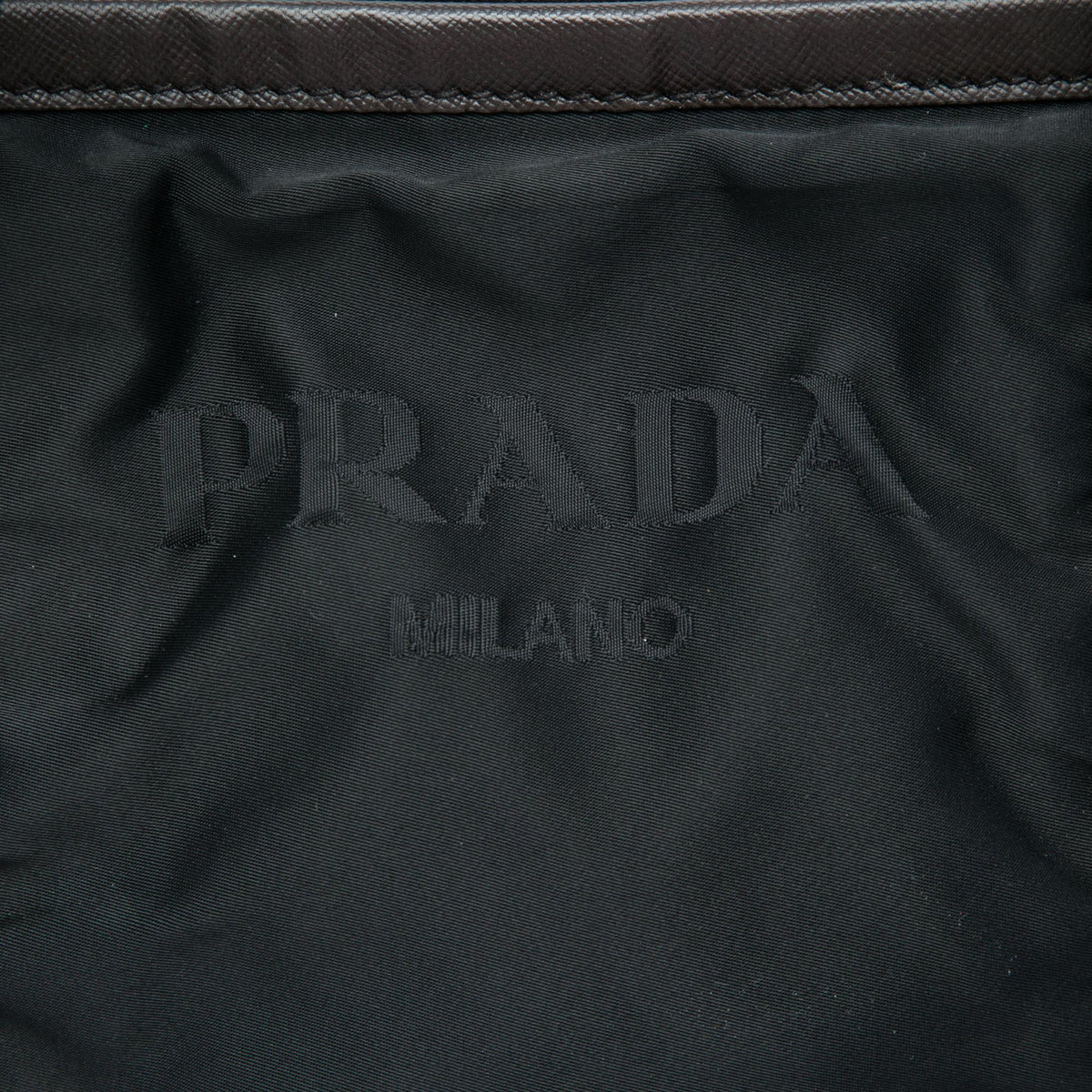 Prada Saffiano Trimmed Tessuto Tote