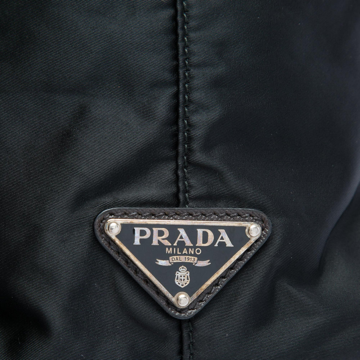 Prada Saffiano Trimmed Tessuto Tote