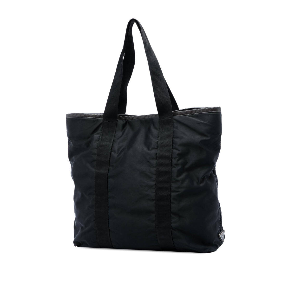 Prada Saffiano Trimmed Tessuto Tote