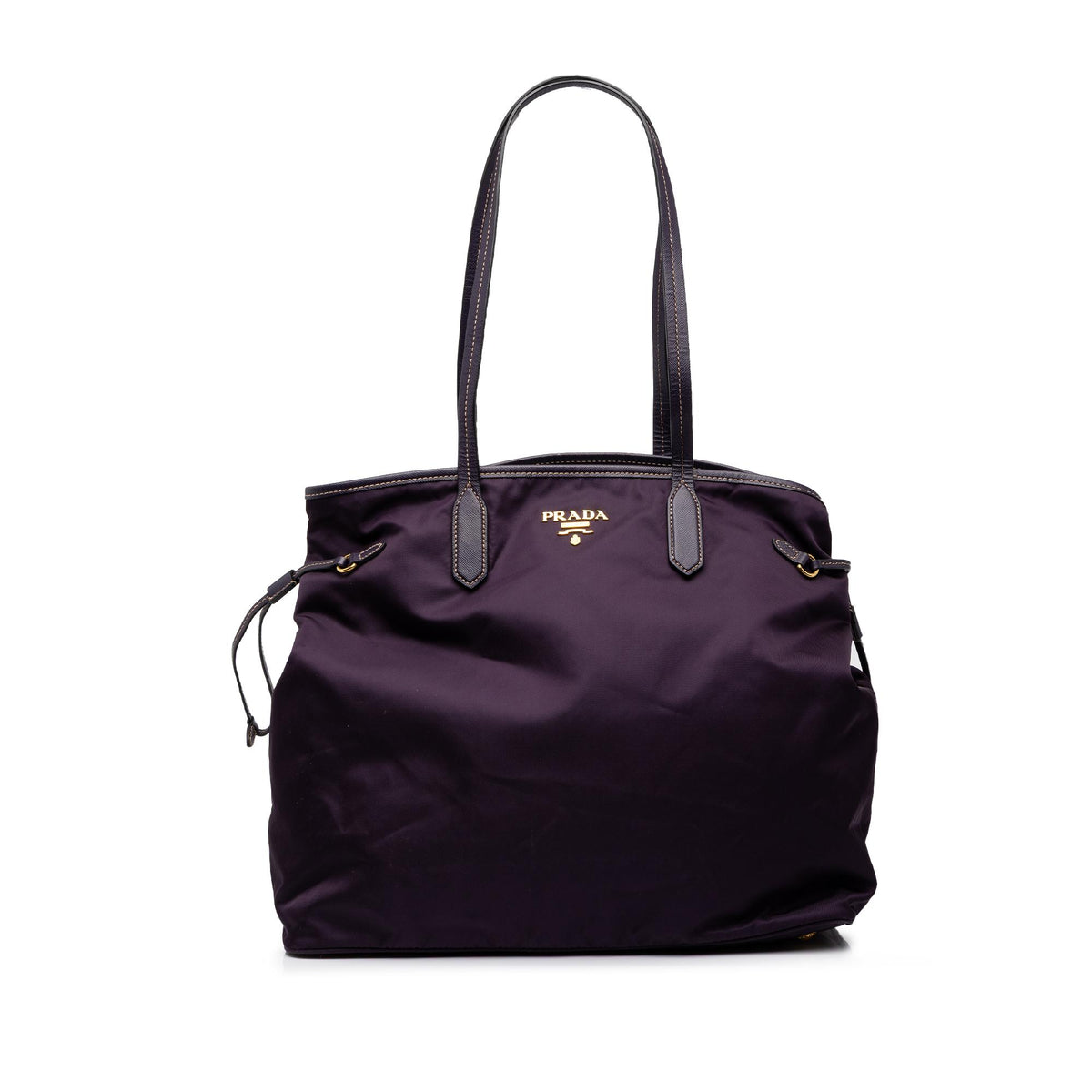 Prada Saffiano Trimmed Tessuto Tote