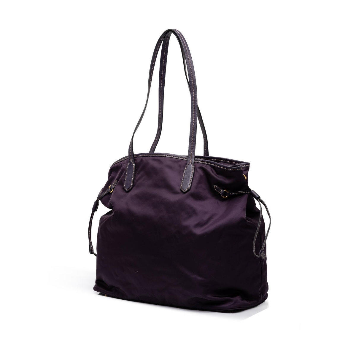 Prada Saffiano Trimmed Tessuto Tote