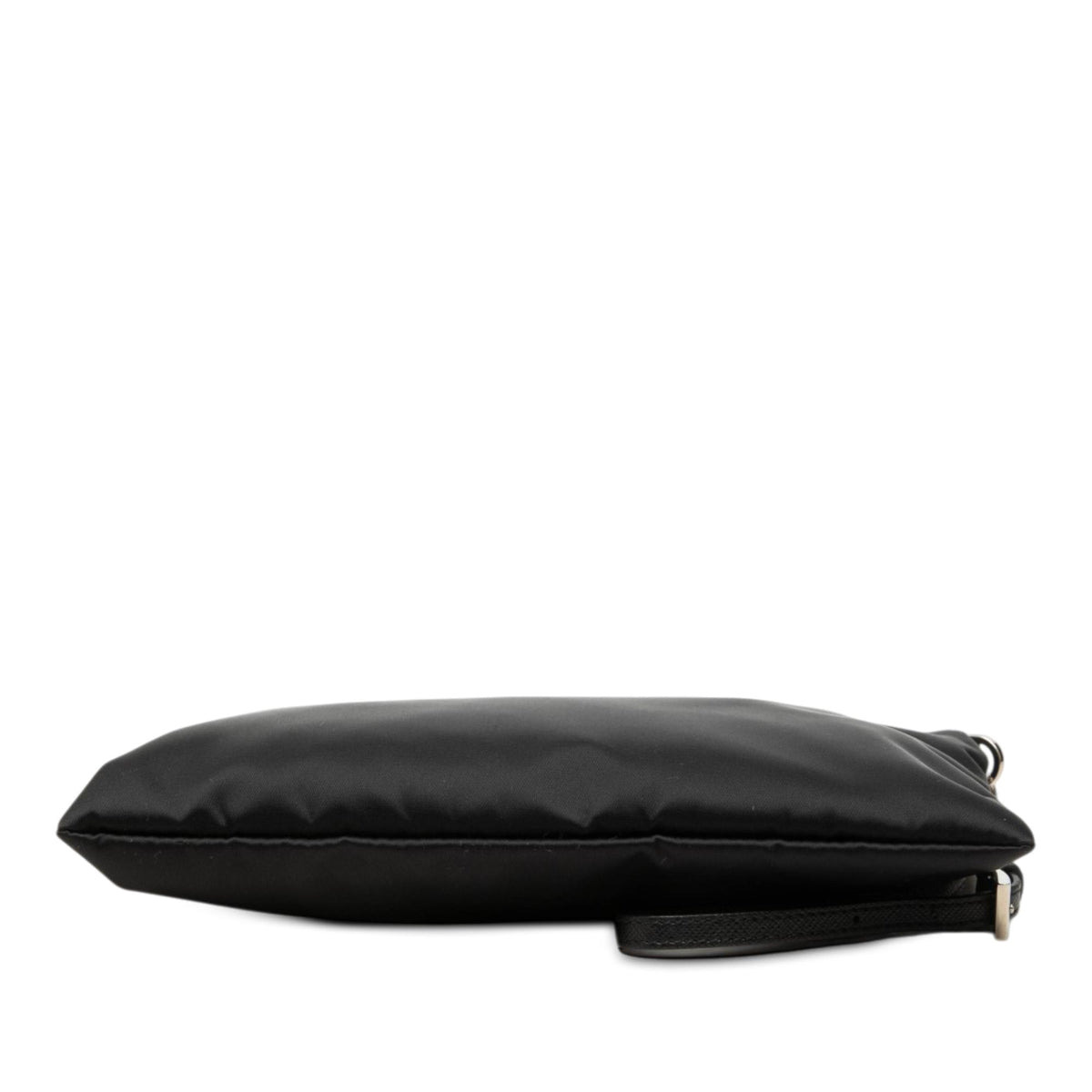 Prada Saffiano Trimmed Tessuto Wristlet Zip Pouch