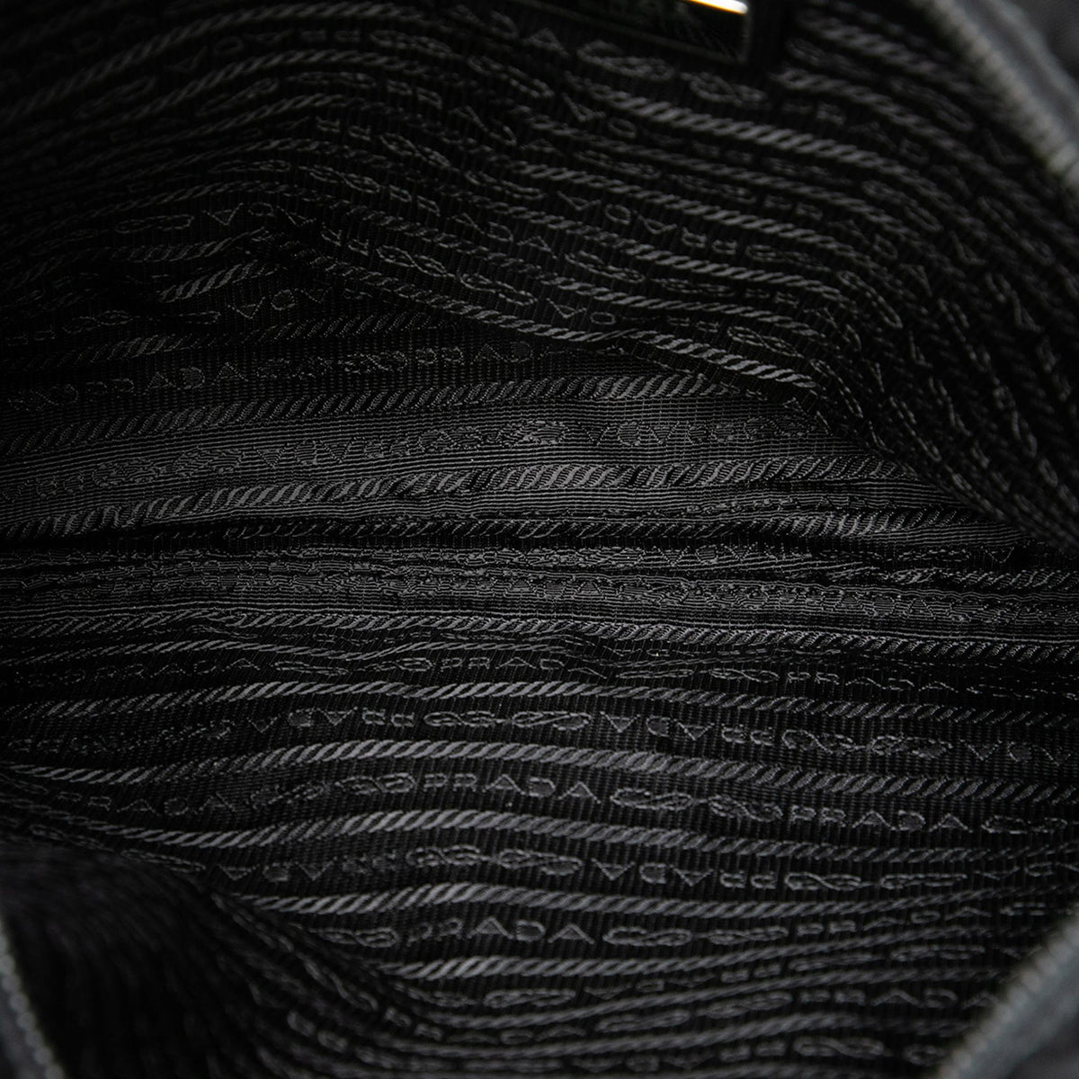 Prada Saffiano Trimmed Tessuto Zip Top Crossbody