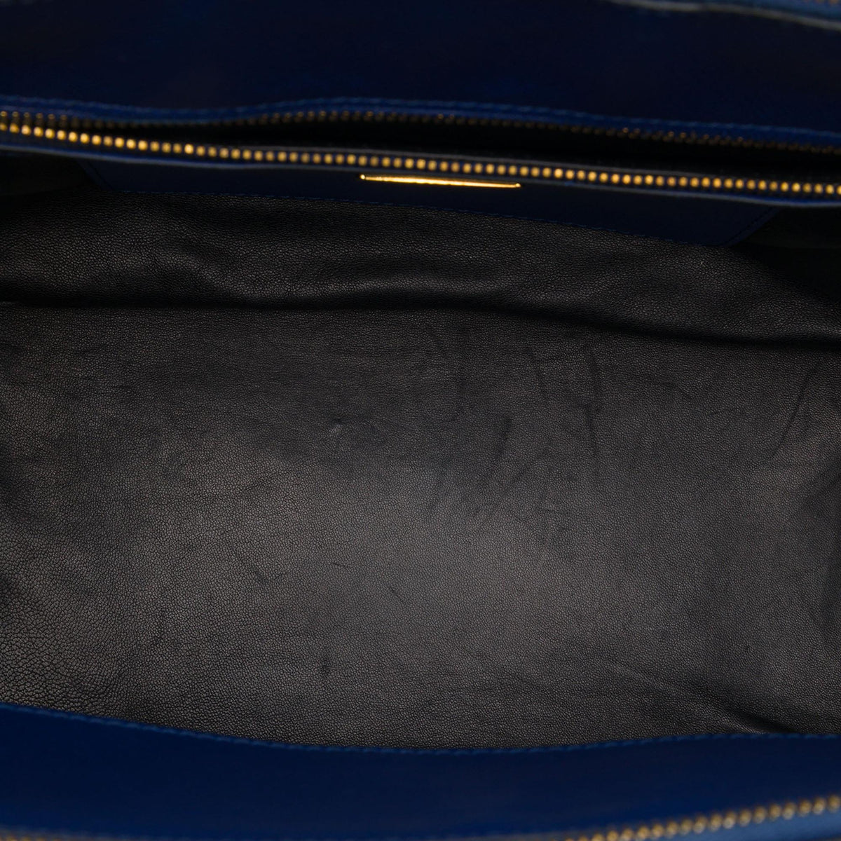 Prada Saffiano Turnlock Double Zip Studded Tote