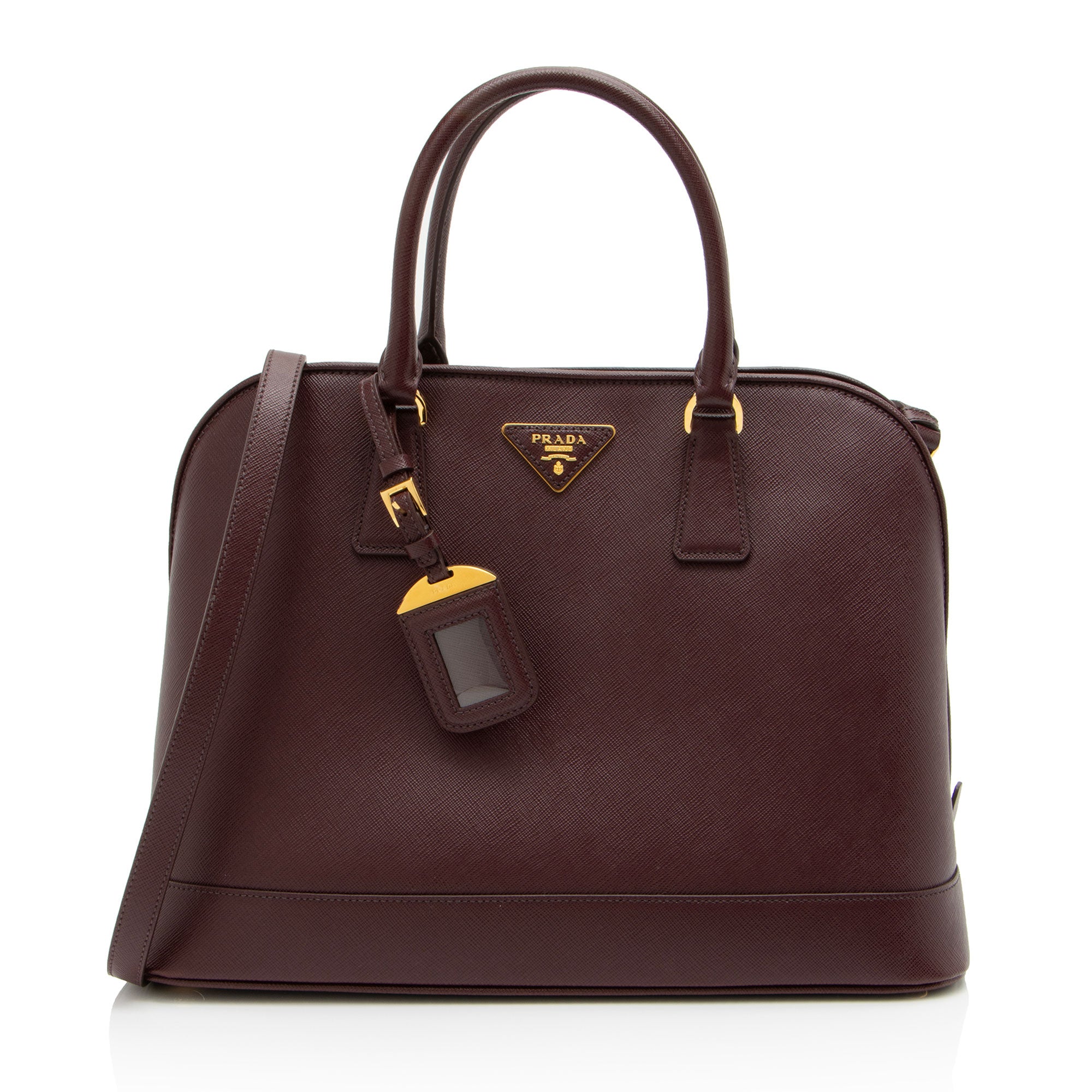 Prada Saffiano Vernice Lux Promenade Satchel