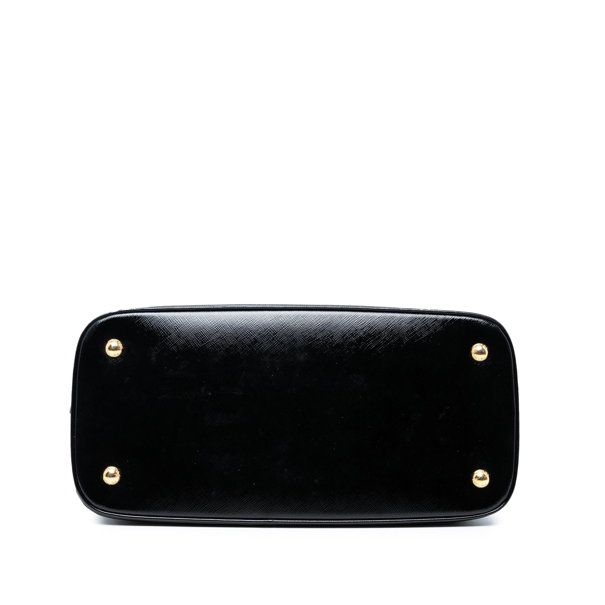 Prada Saffiano Vernice Promenade Dome Satchel