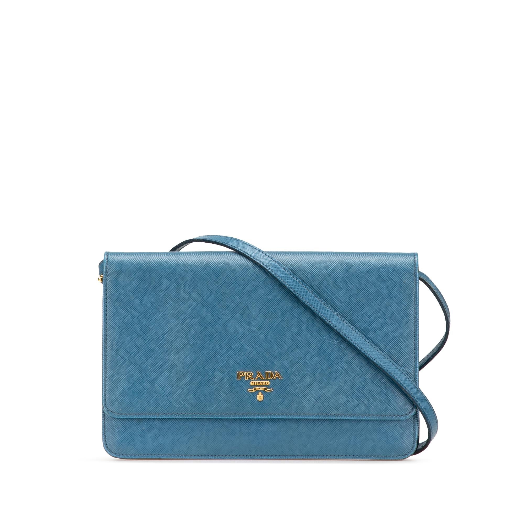 Prada Saffiano Wallet on Strap